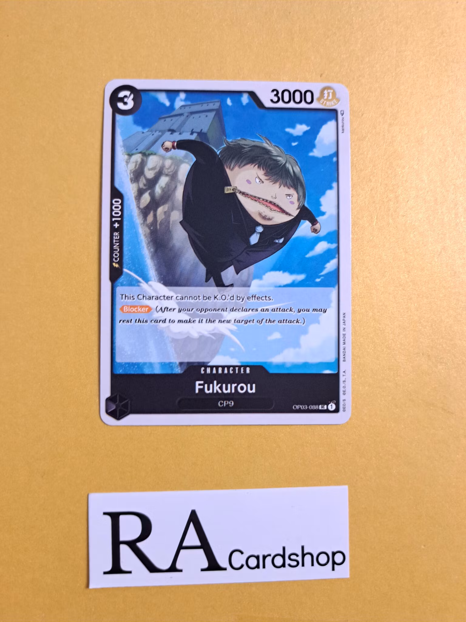 Fukurou Uncommon OP03-088 Pillar of Strenght One Piece Card Game