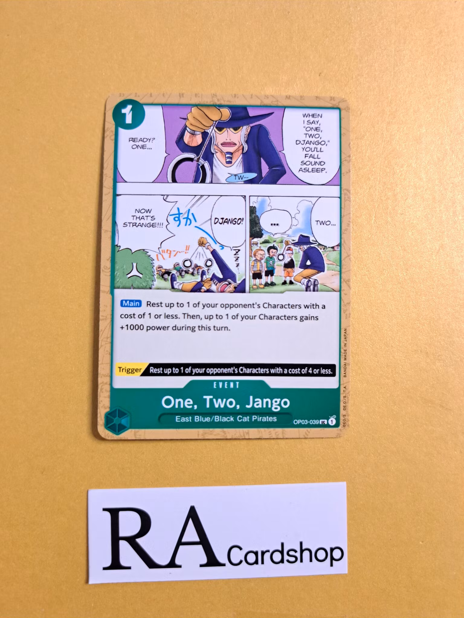 One, Two, Jango Uncommon OP03-039 Pillar of Strenght One Piece Card Game