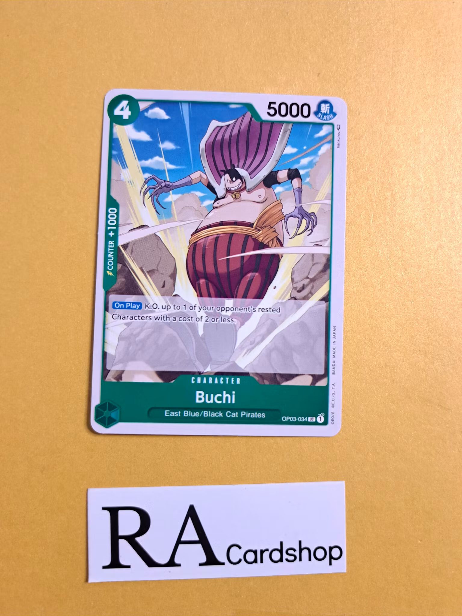 Buchi Uncommon OP03-034 Pillar of Strenght One Piece Card Game