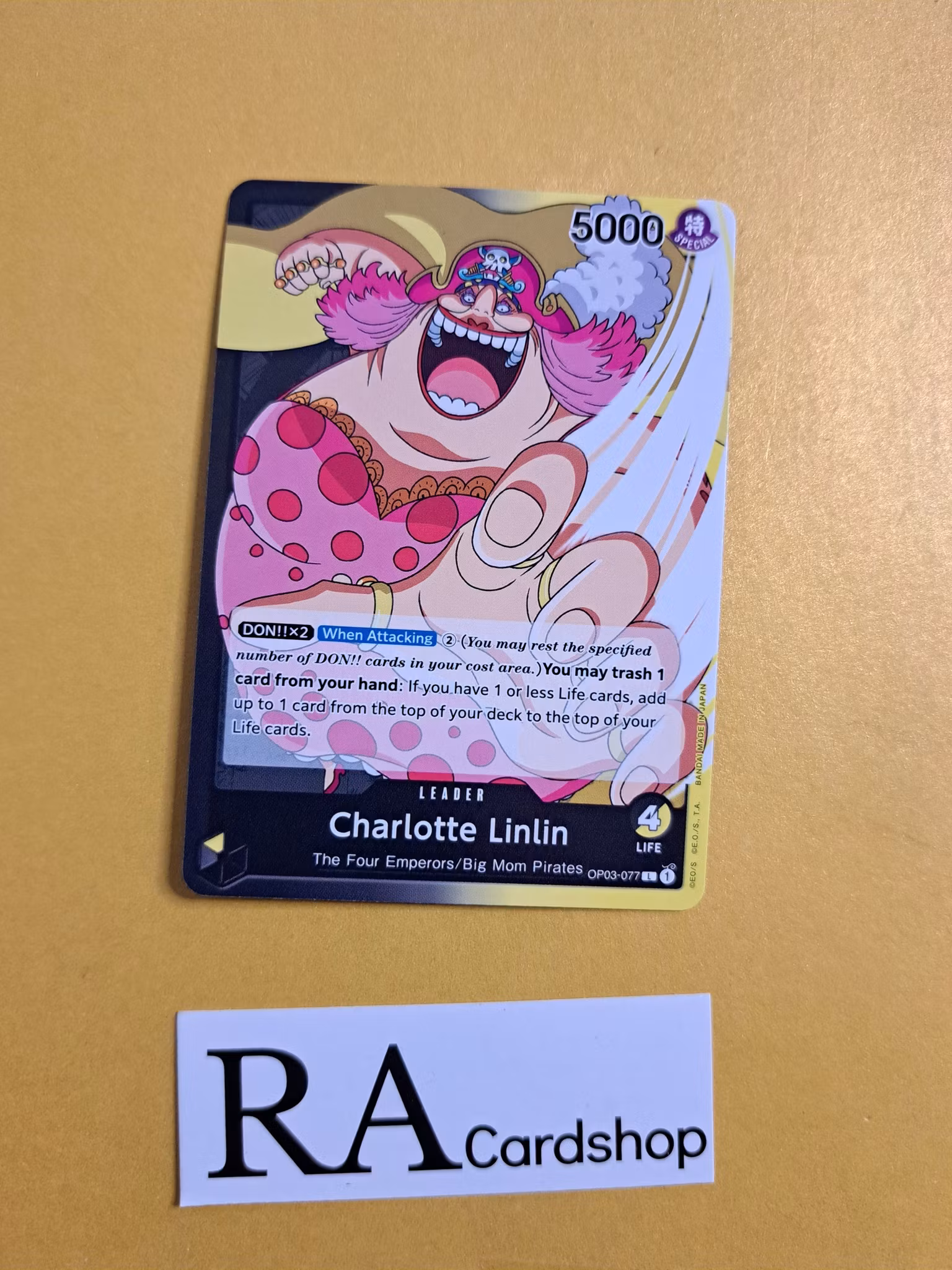 Charlotte Linlin Leader OP03-077 Pillar of Strenght One Piece Card Game
