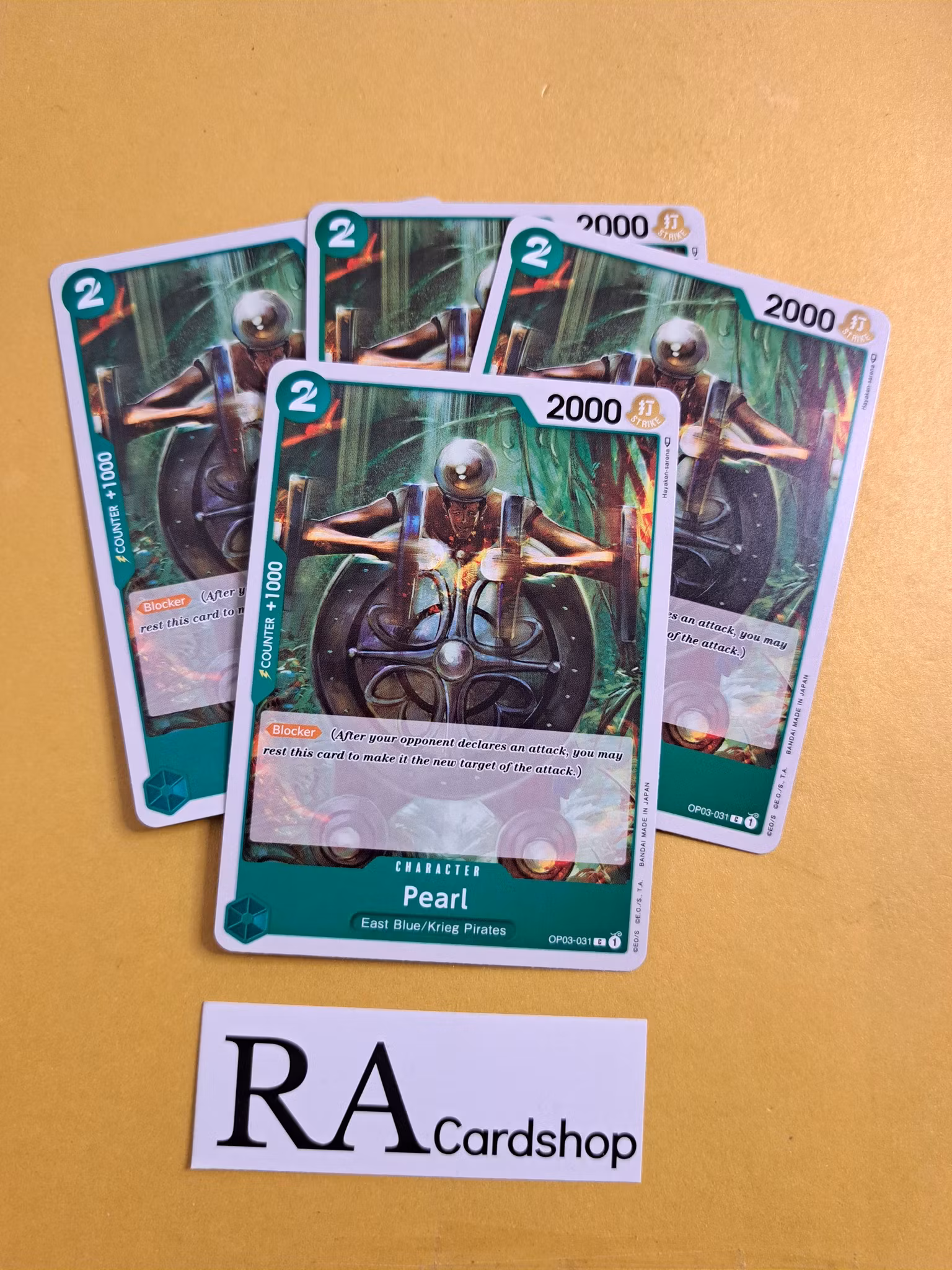 Pearl Common Full Playset OP03-031 Pillar of Strenght One Piece Card Game