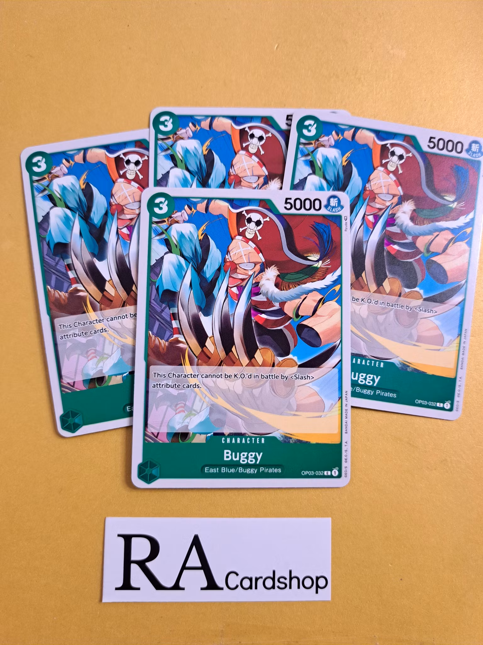 Buggy Common Full Playset OP03-032 Pillar of Strenght One Piece Card Game