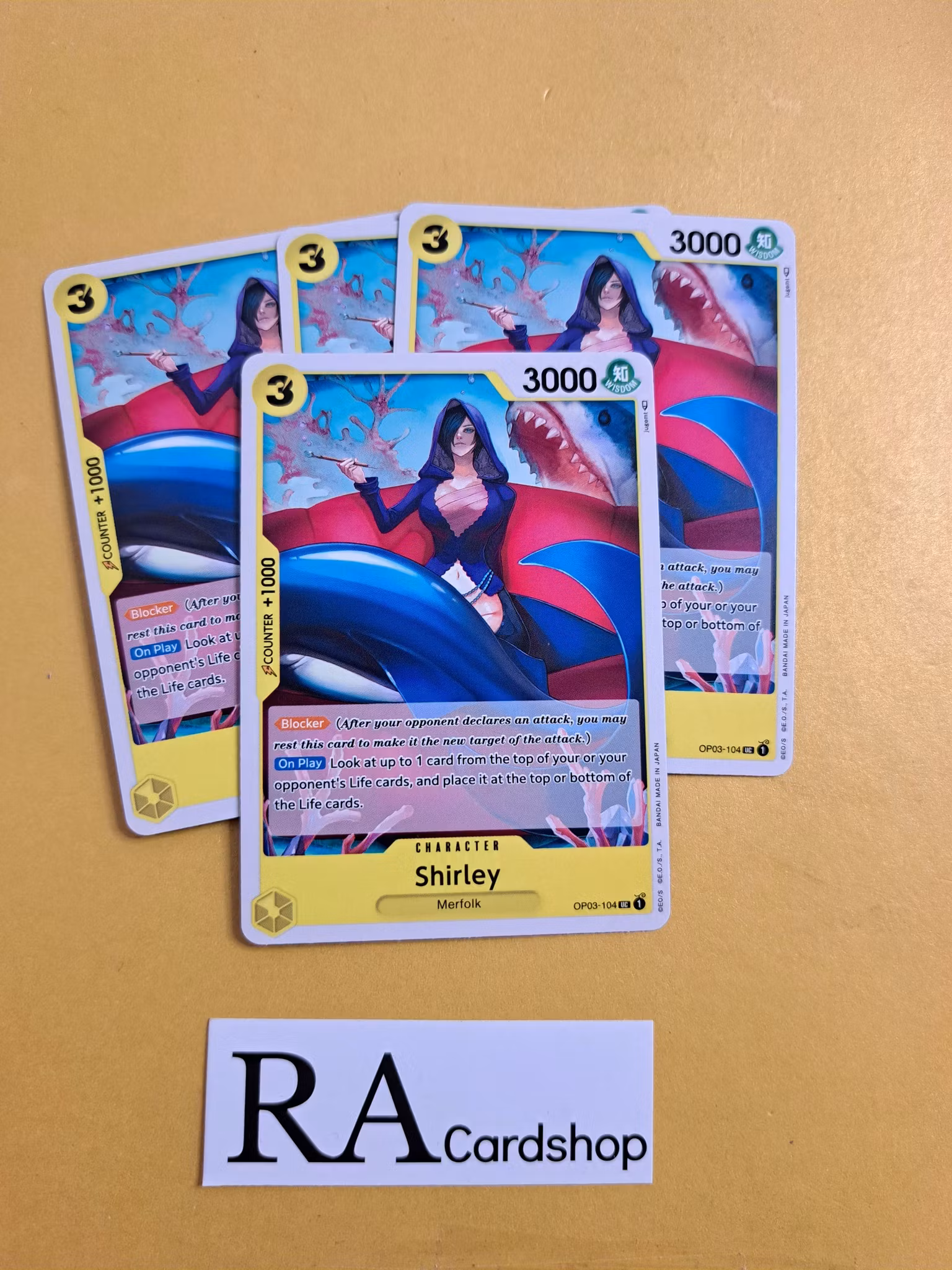 Shirey Uncommon Full Playset OP03-104 Pillar of Strenght One Piece Card Game