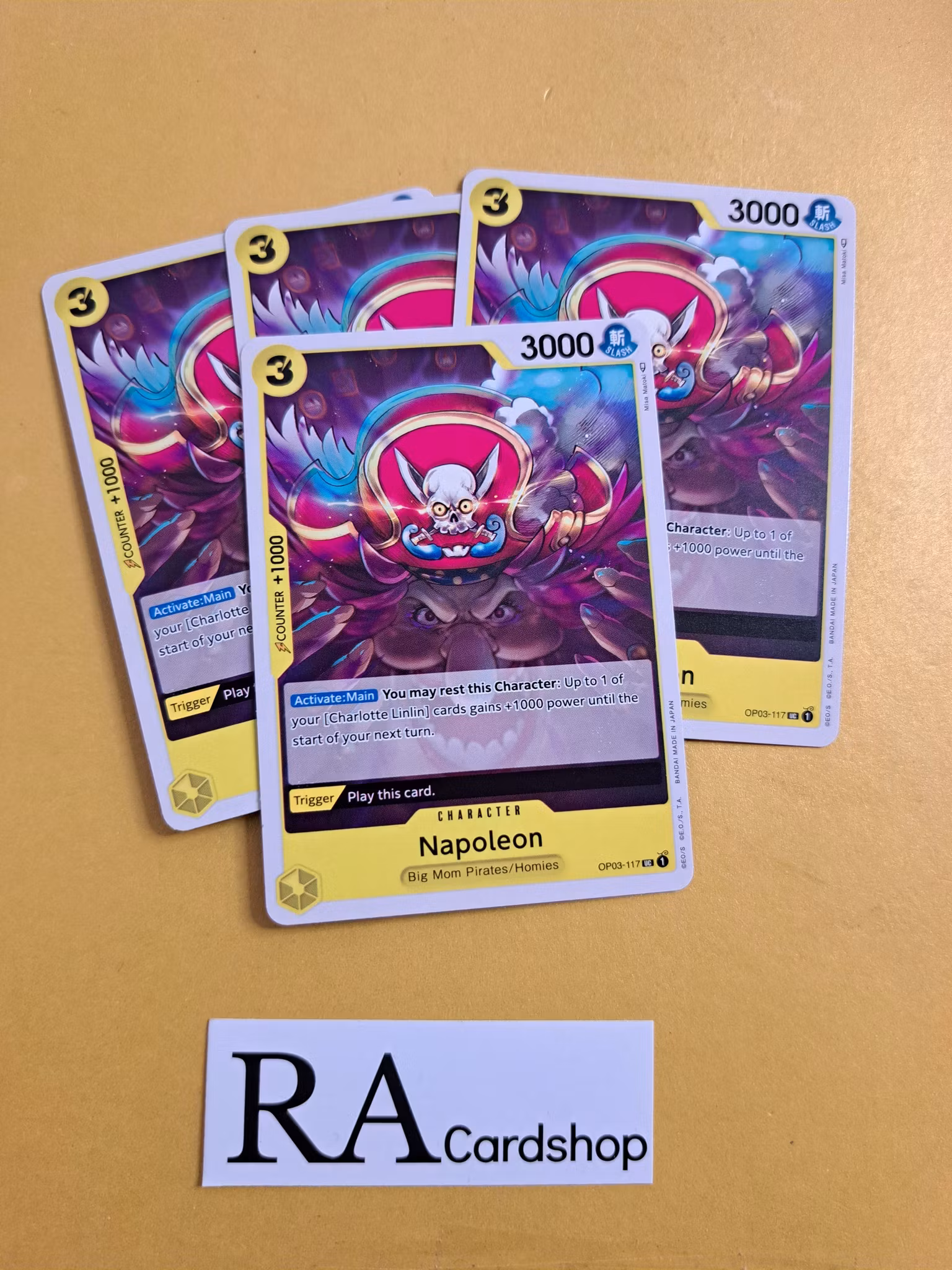 Napoleon Uncommon Full Playset OP03-117 Pillar of Strenght One Piece Card Game