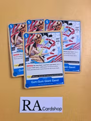 Gum-Gum Giant Gavel Common Full Playset OP03-055 Pillar of Strenght One Piece Card Game