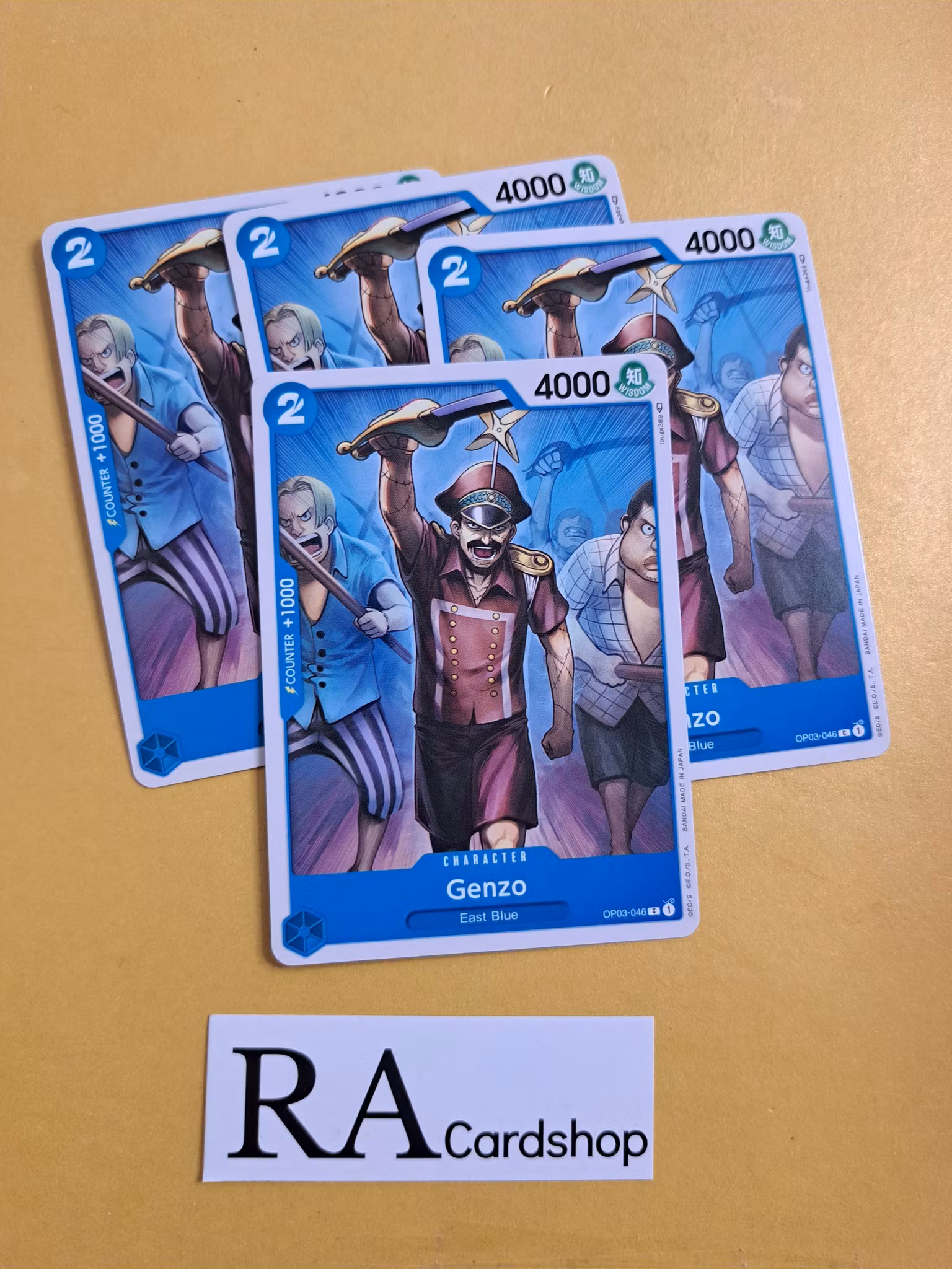 Genzo Common Full Playset OP03-046 Pillar of Strenght One Piece Card Game