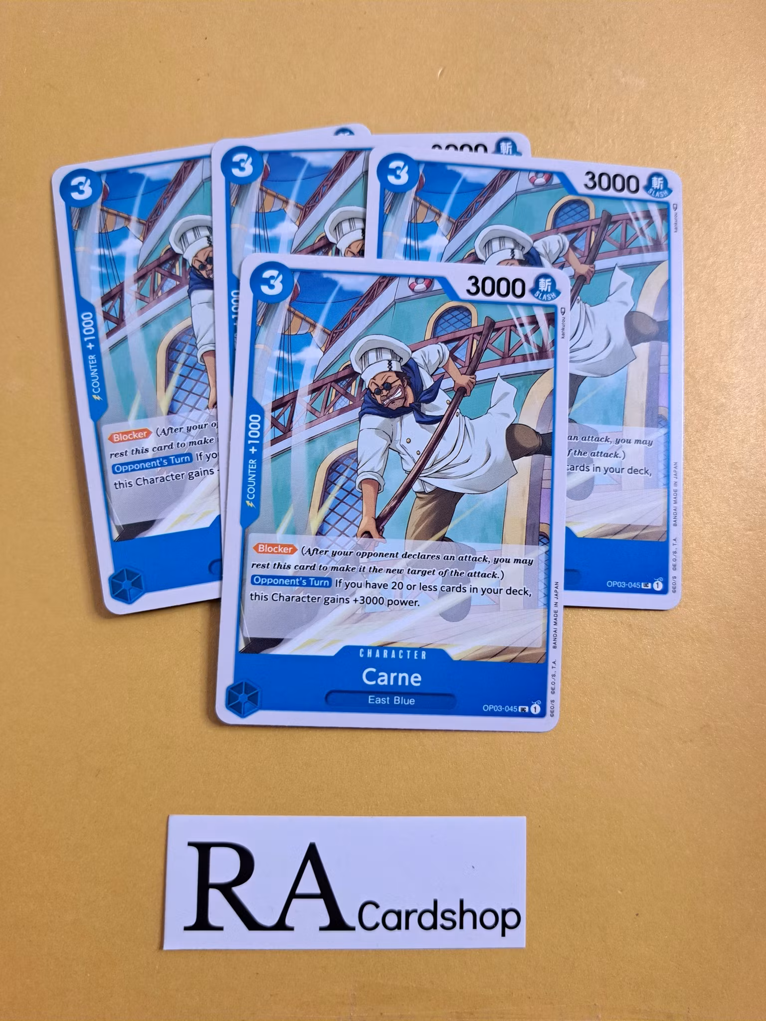 Crane Uncommon Full Playset OP03-045 Pillar of Strenght One Piece Card Game