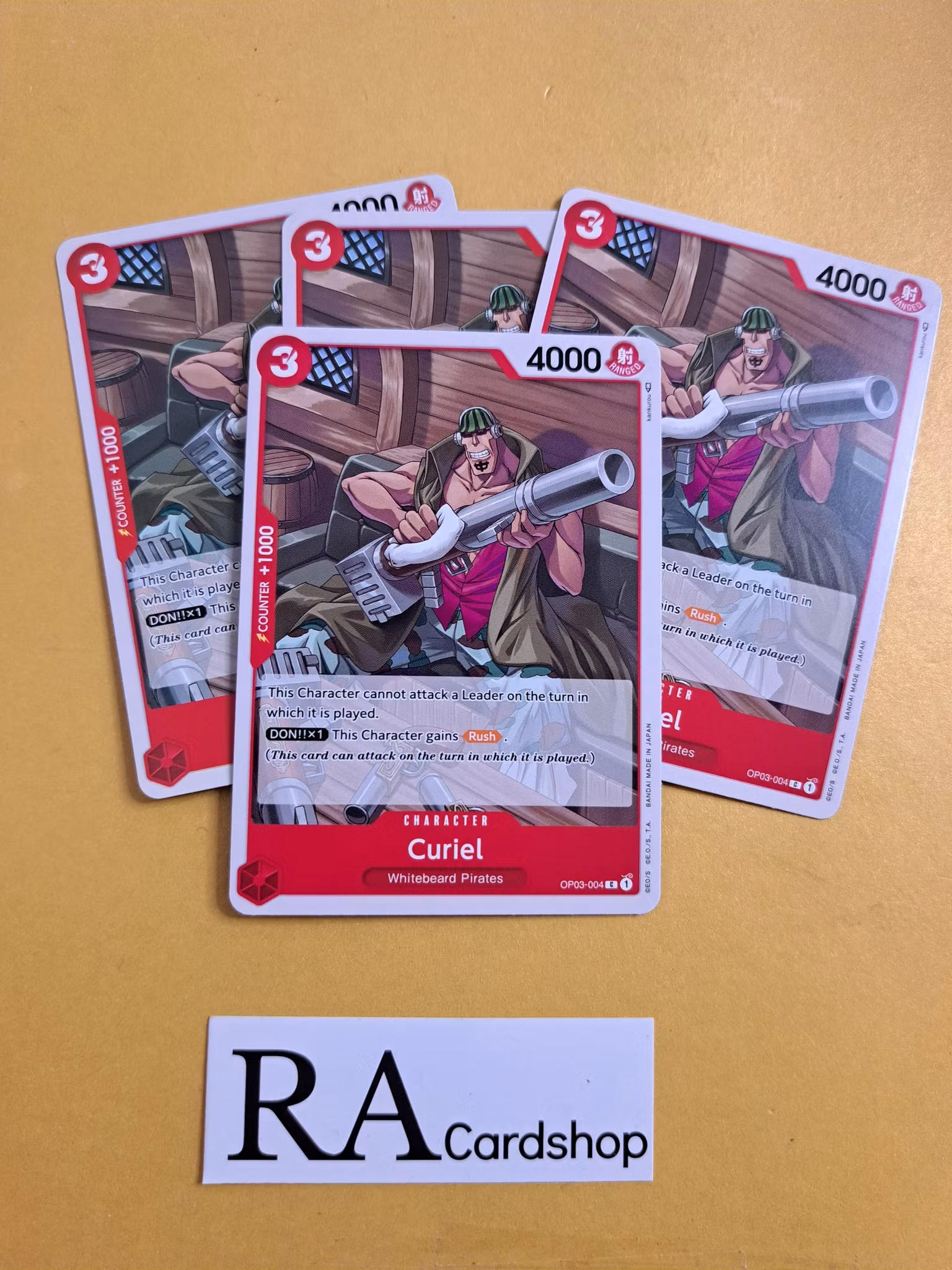 Curiel Common Full Playset OP03-004 Pillar of Strenght One Piece Card Game