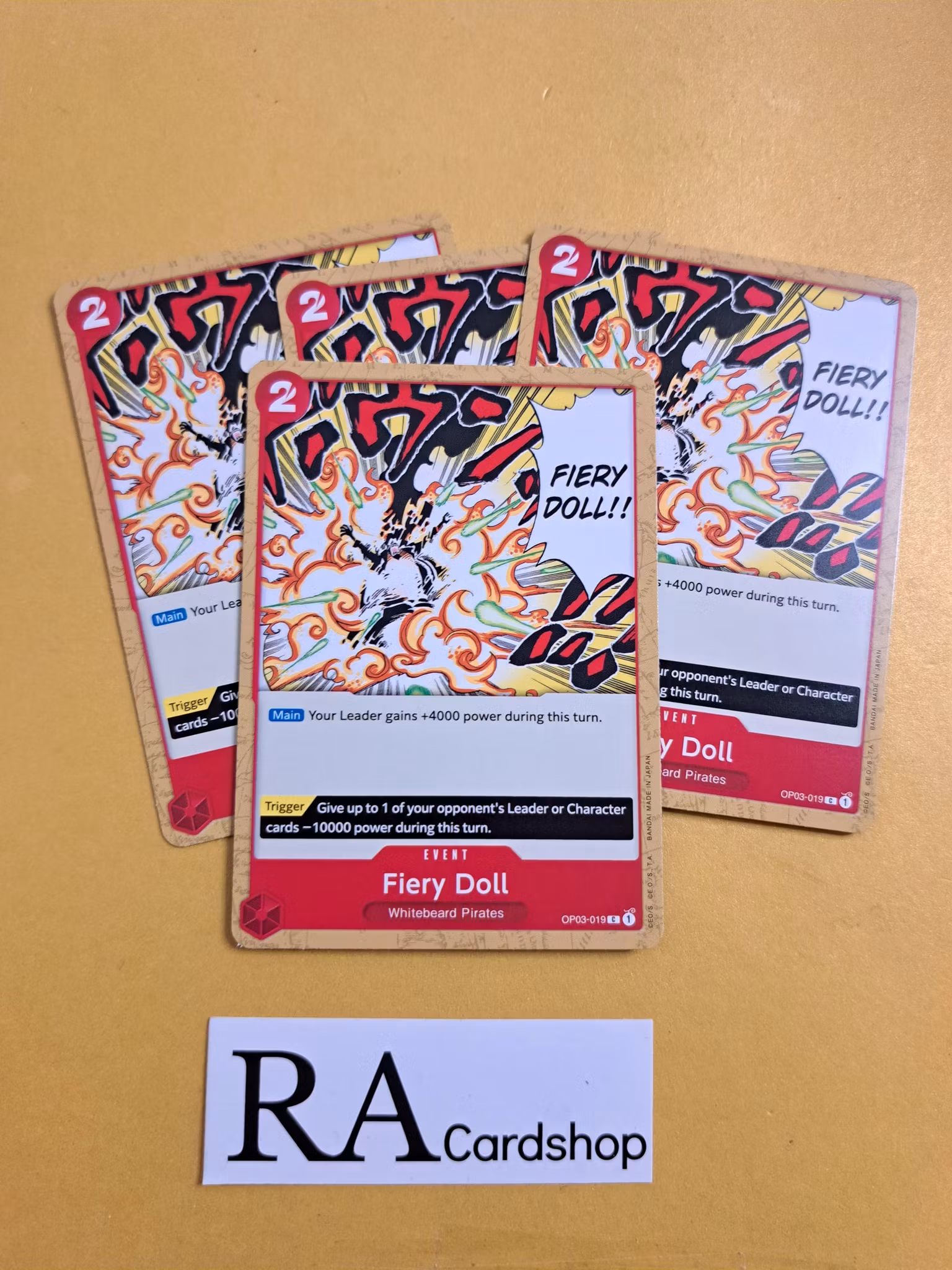 Fiery Doll Common Full Playset OP03-019 Pillar of Strenght One Piece Card Game