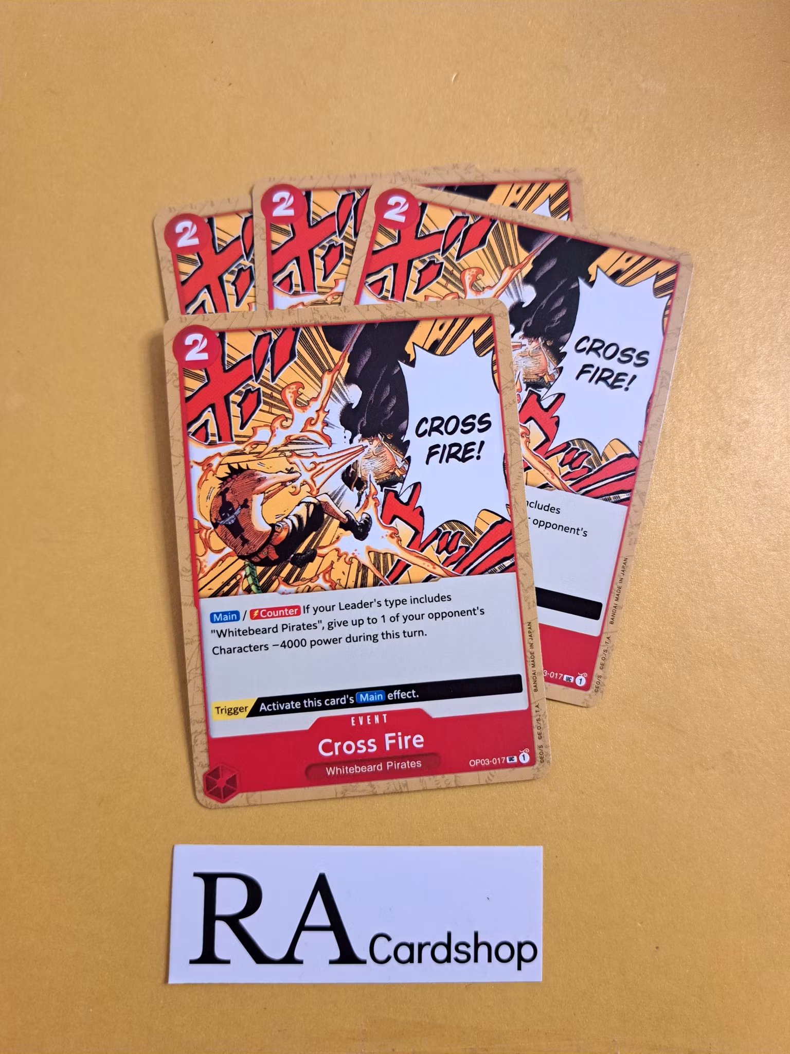 Cross Fire Uncommon Full Playset OP03-017 Pillar of Strenght One Piece Card Game