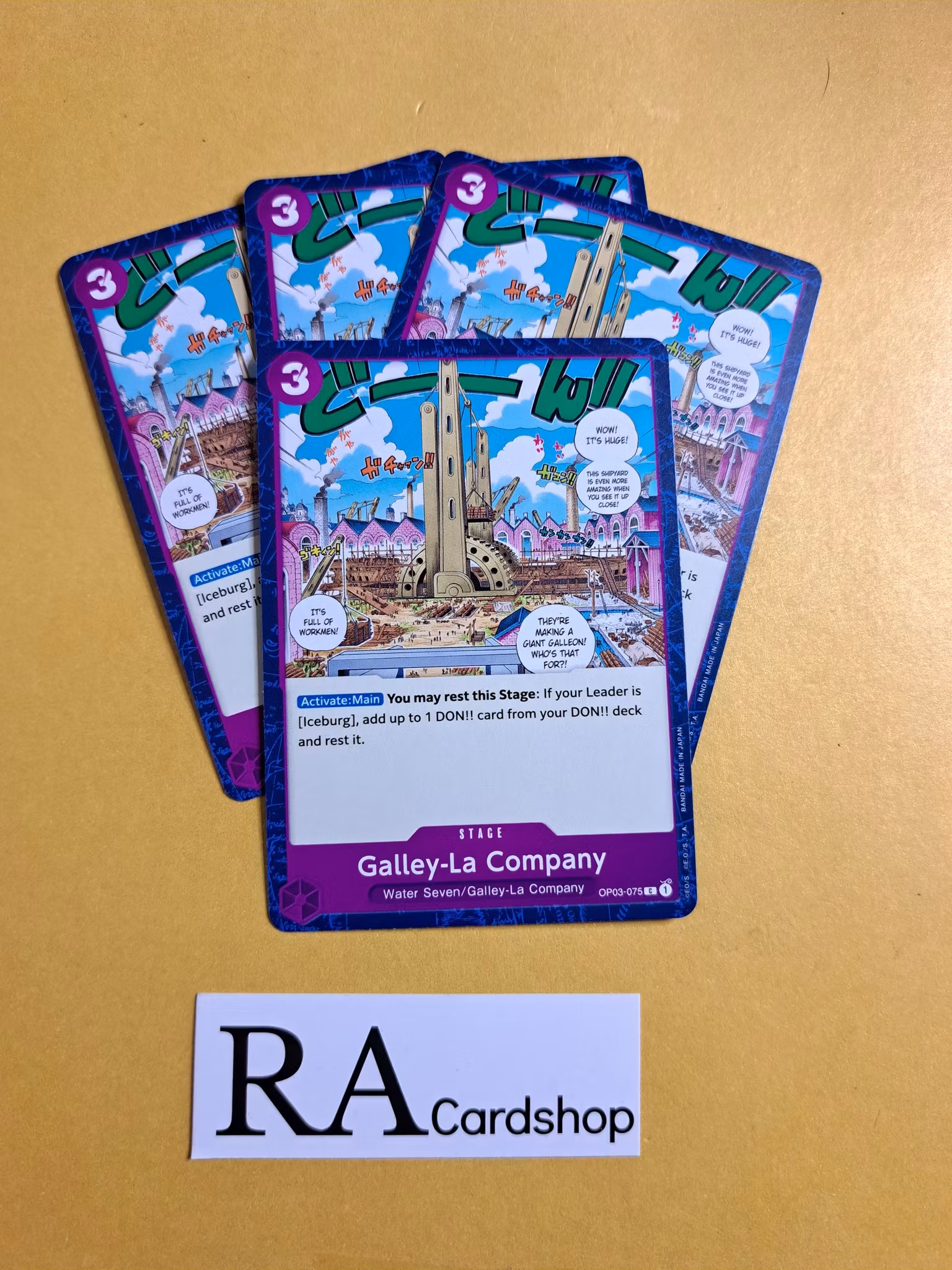 Galley-La Company Common Full Playset OP03-075 Pillar of Strenght One Piece Card Game