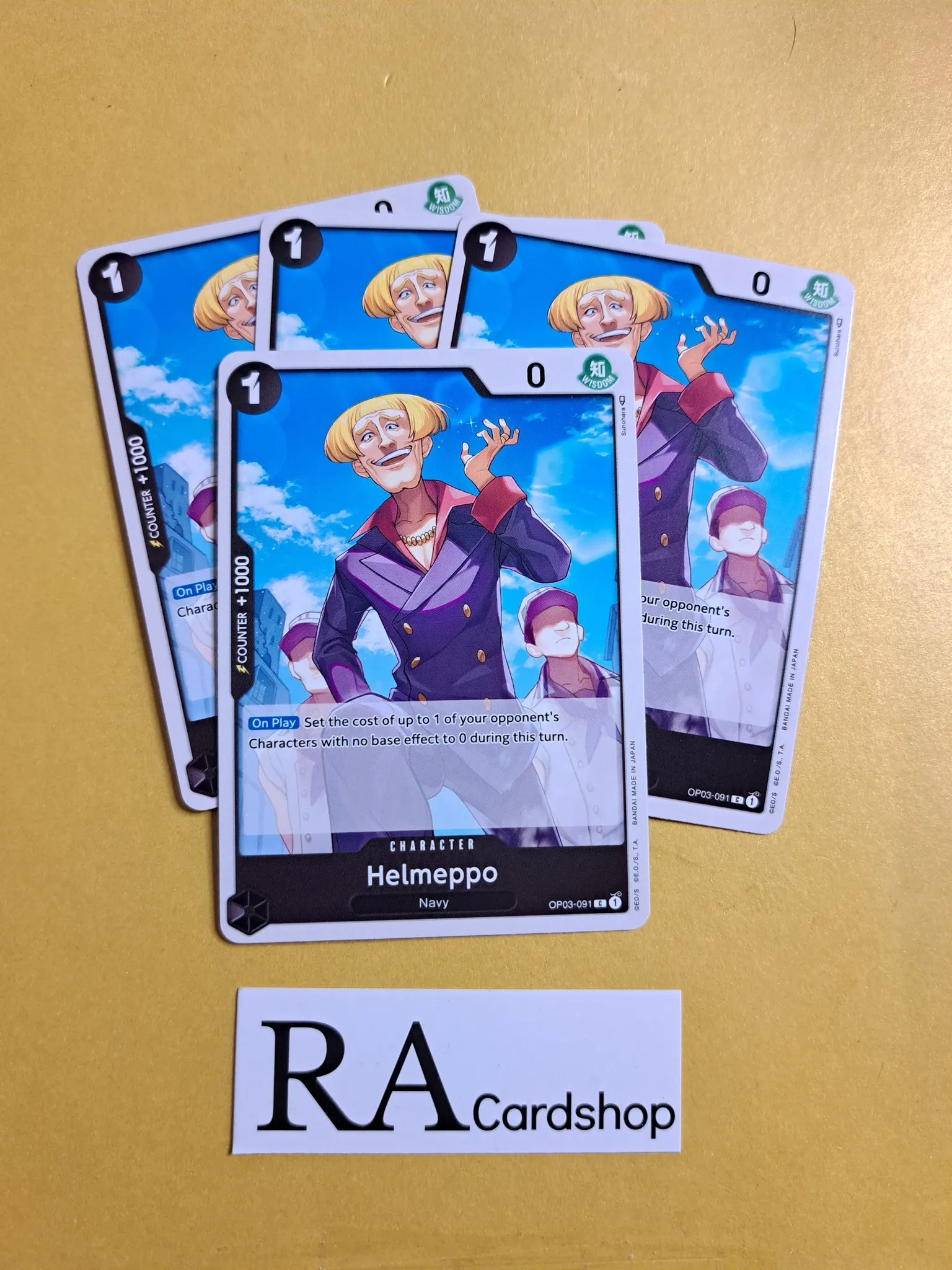 Common Full Helmeppo Common Full Playset OP03-091 Pillar of Strenght One Piece Card ...