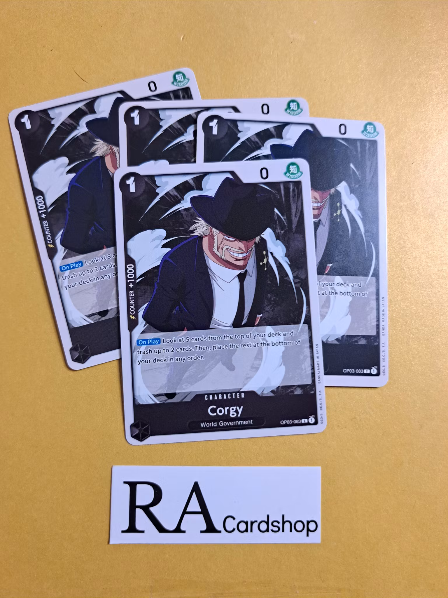 Corgy Common Full Playset OP03-083 Pillar of Strenght One Piece Card Game