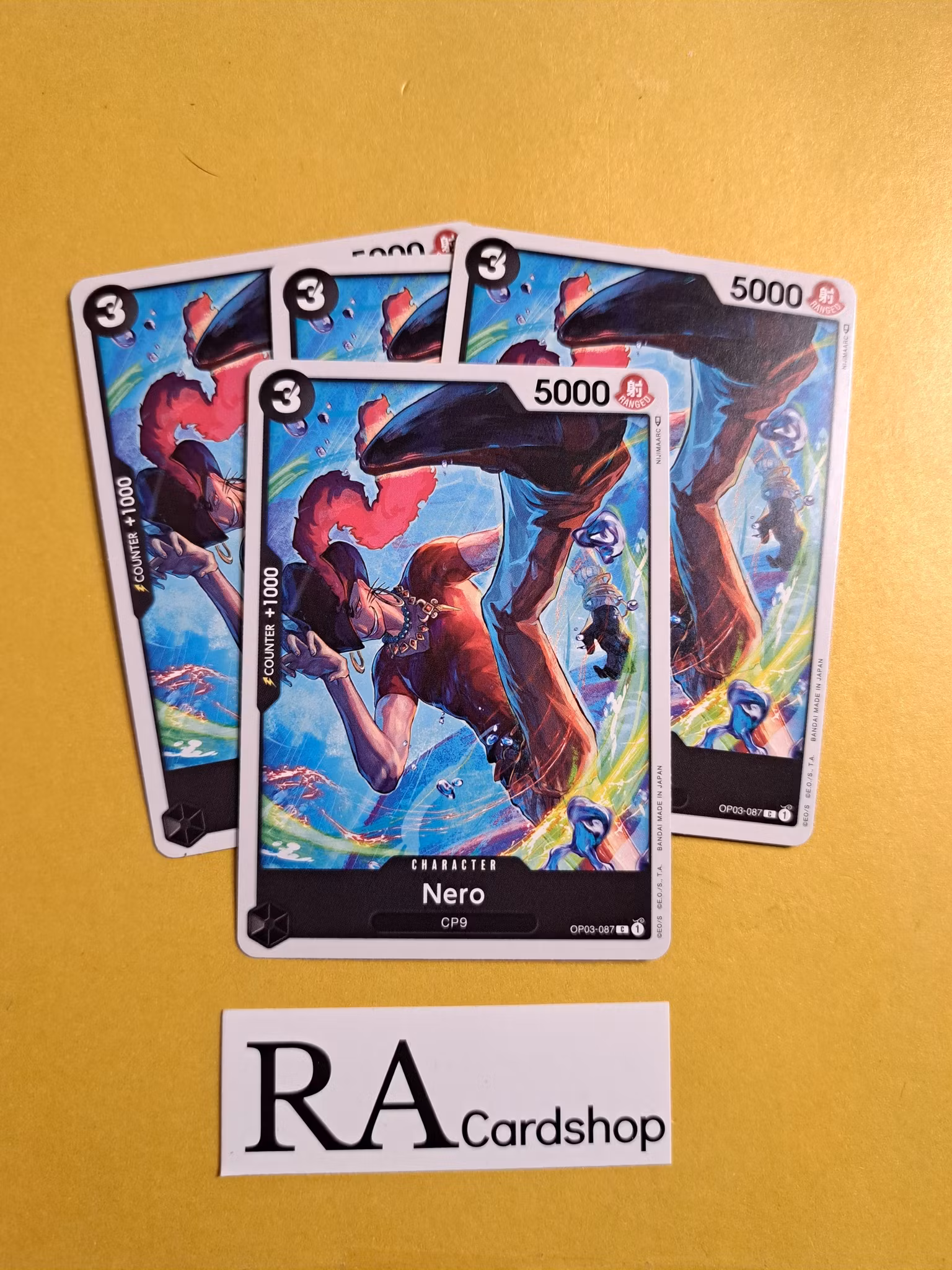 Nero Common Full Playset OP03-087 Pillar of Strenght One Piece Card Game