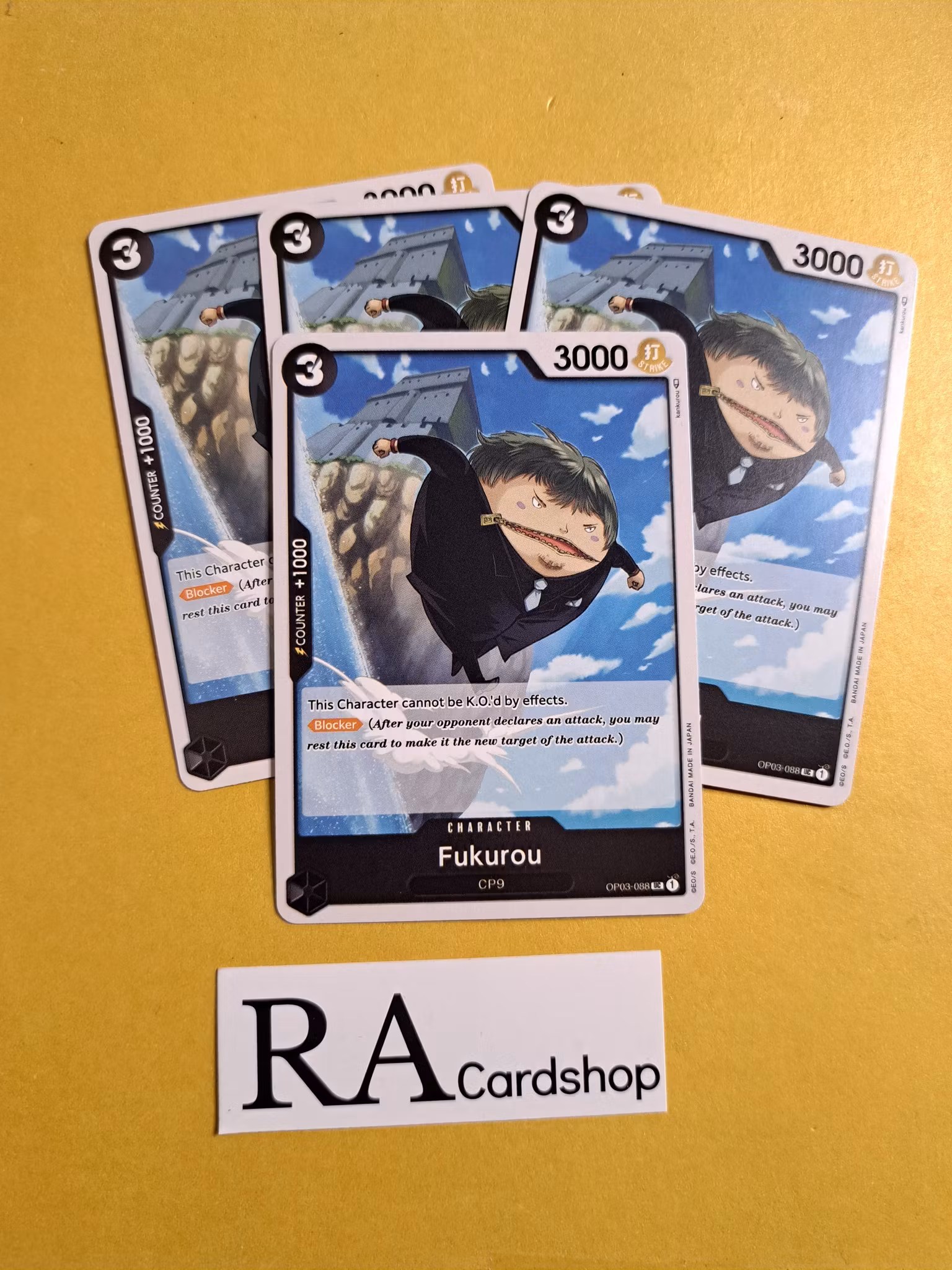 Fukurou Uncommon Full Playset OP03-088 Pillar of Strenght One Piece Card Game