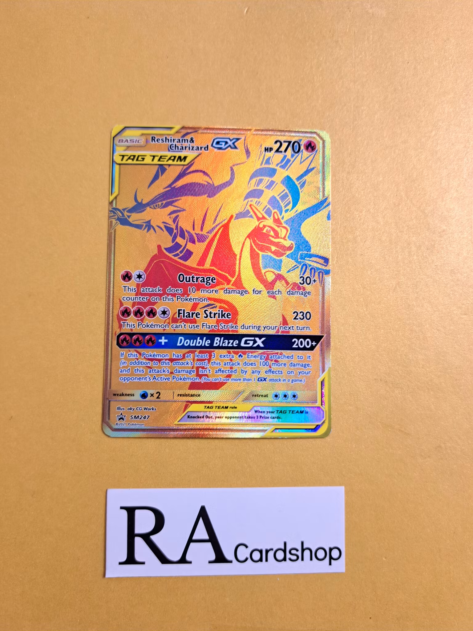 Reshiram & Charizard GX SM247 Black Star Promo Pokemon