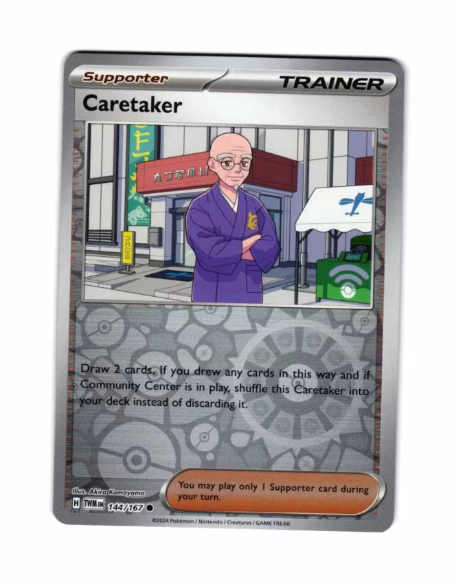 Caretaker Reverse Holo Common 144/167 Twilight Masquerade Pokemon