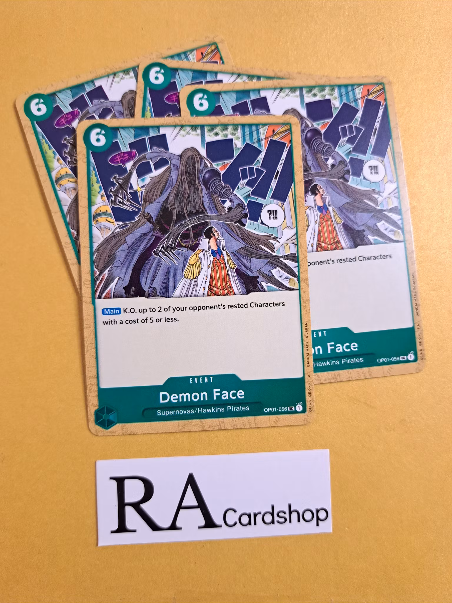 Demon Face Uncommon Playset OP01-056 Romance Dawn One Piece Card Game