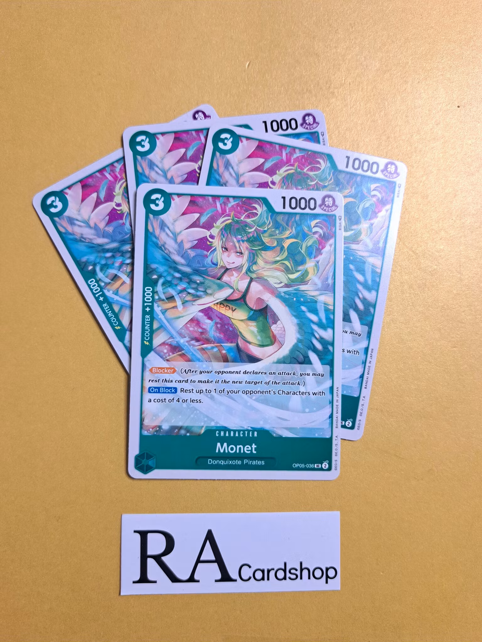 Monet Uncommon Playset OP05-036 Awakening of the New Era OP05 One Piece Card Game