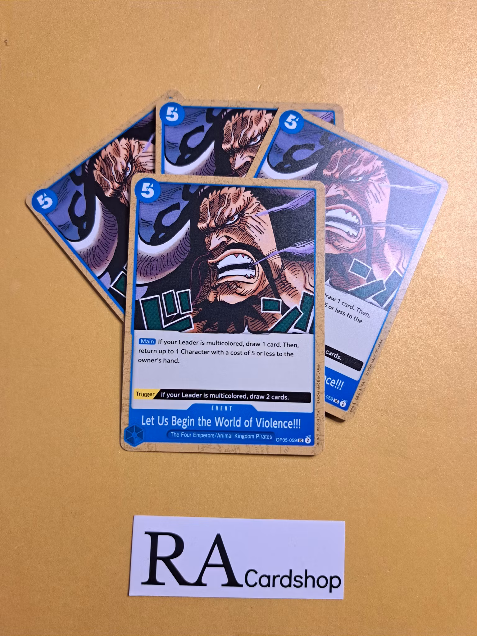 Let Us Begin the World of Violence!!! Uncommon Playset OP05-059 Awakening of the New Era OP05 One Piece Card Game