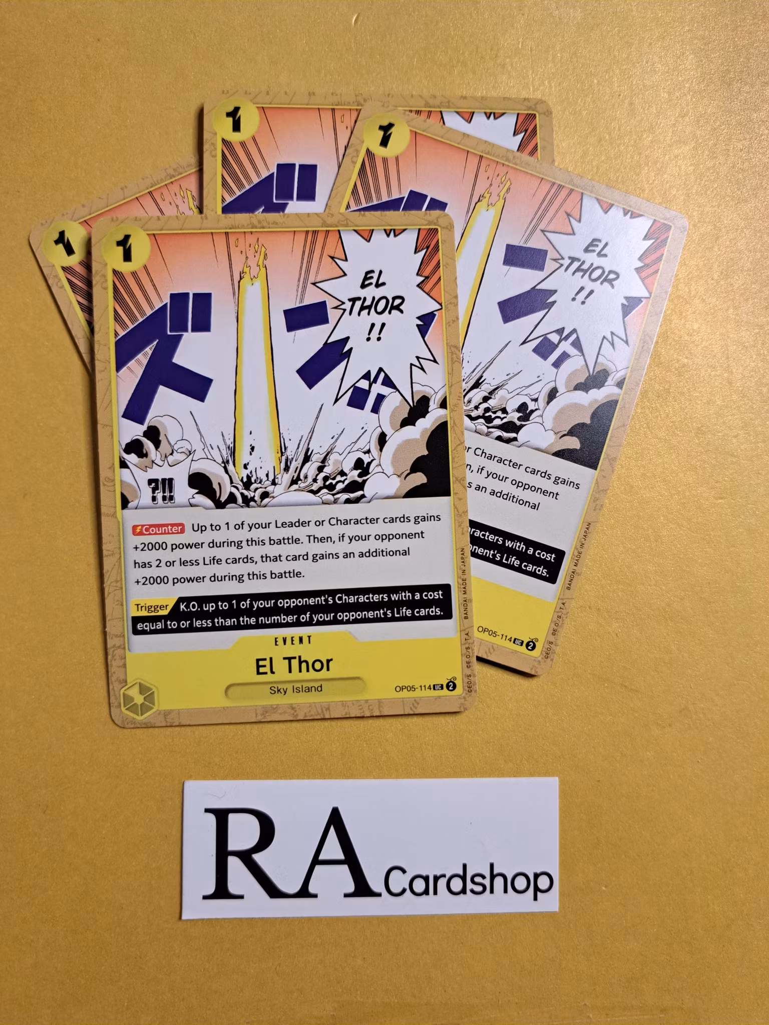 El Thor Uncommon Playset OP05-114 Awakening of the New Era OP05 One Piece Card Game