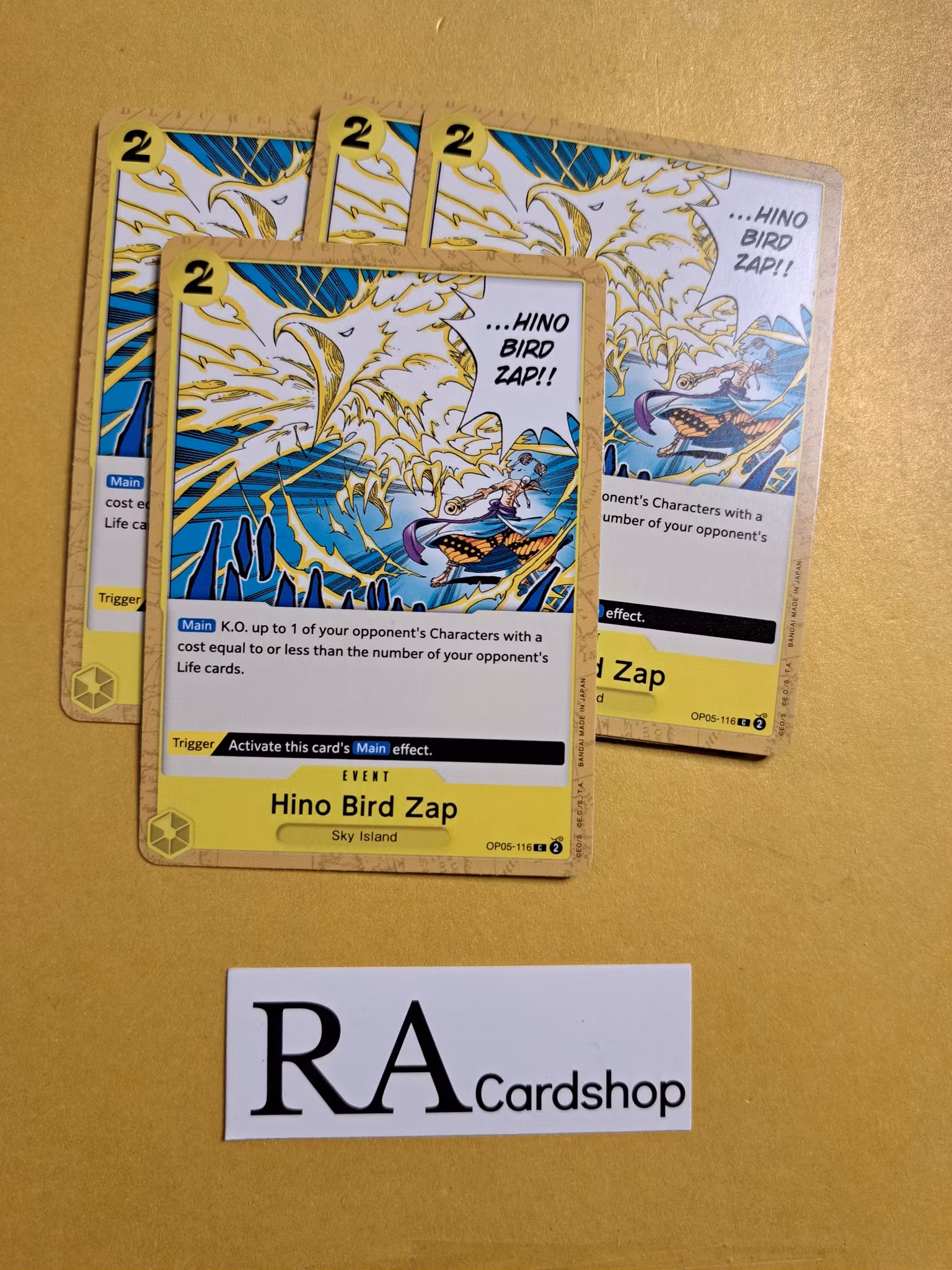 Hino Bird Zap Common Playset OP05-116 Awakening of the New Era OP05 One Piece Card Game