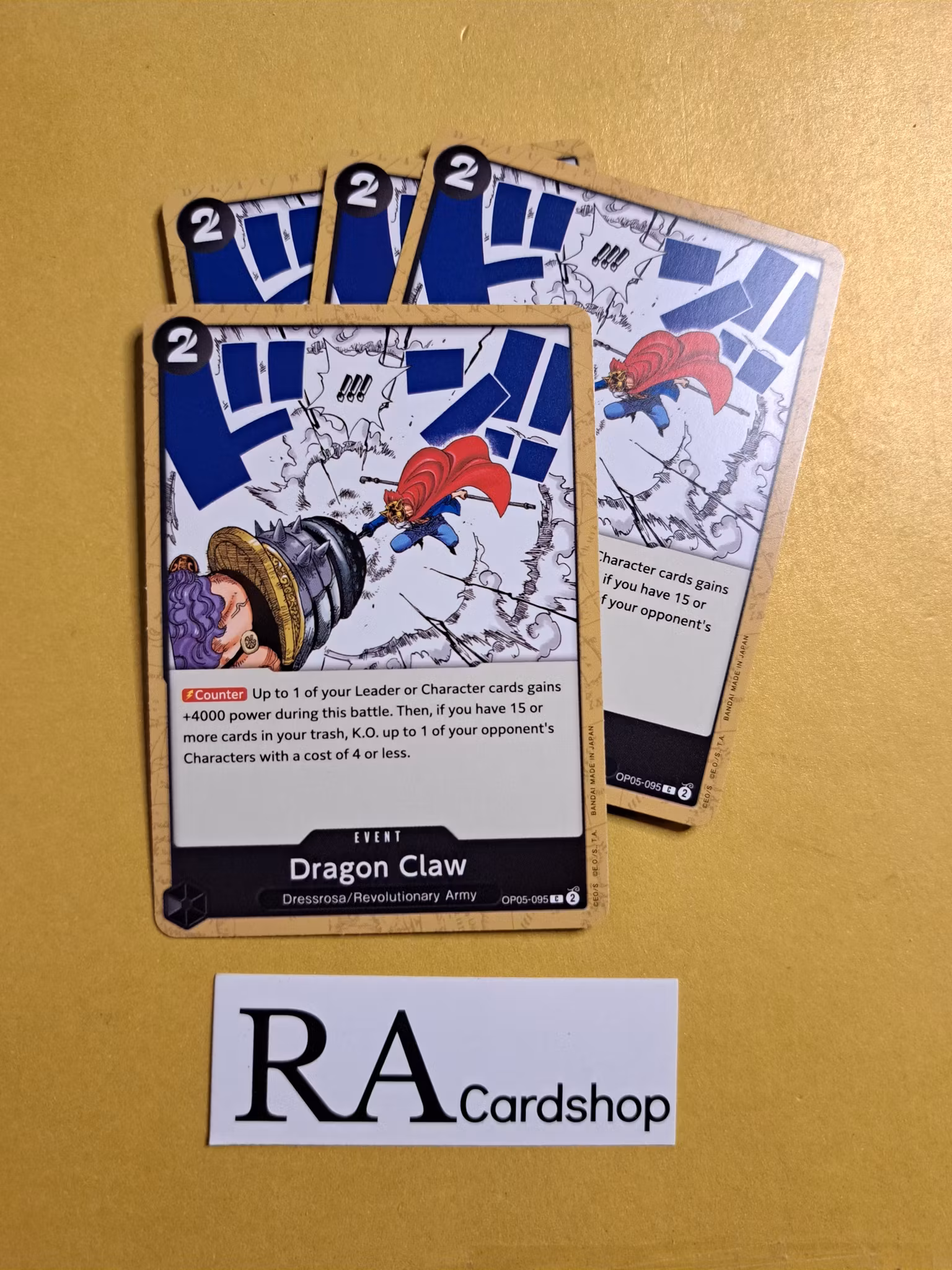 Dragon Claw Common Playset OP05-095 Awakening of the New Era OP05 One Piece Card Game