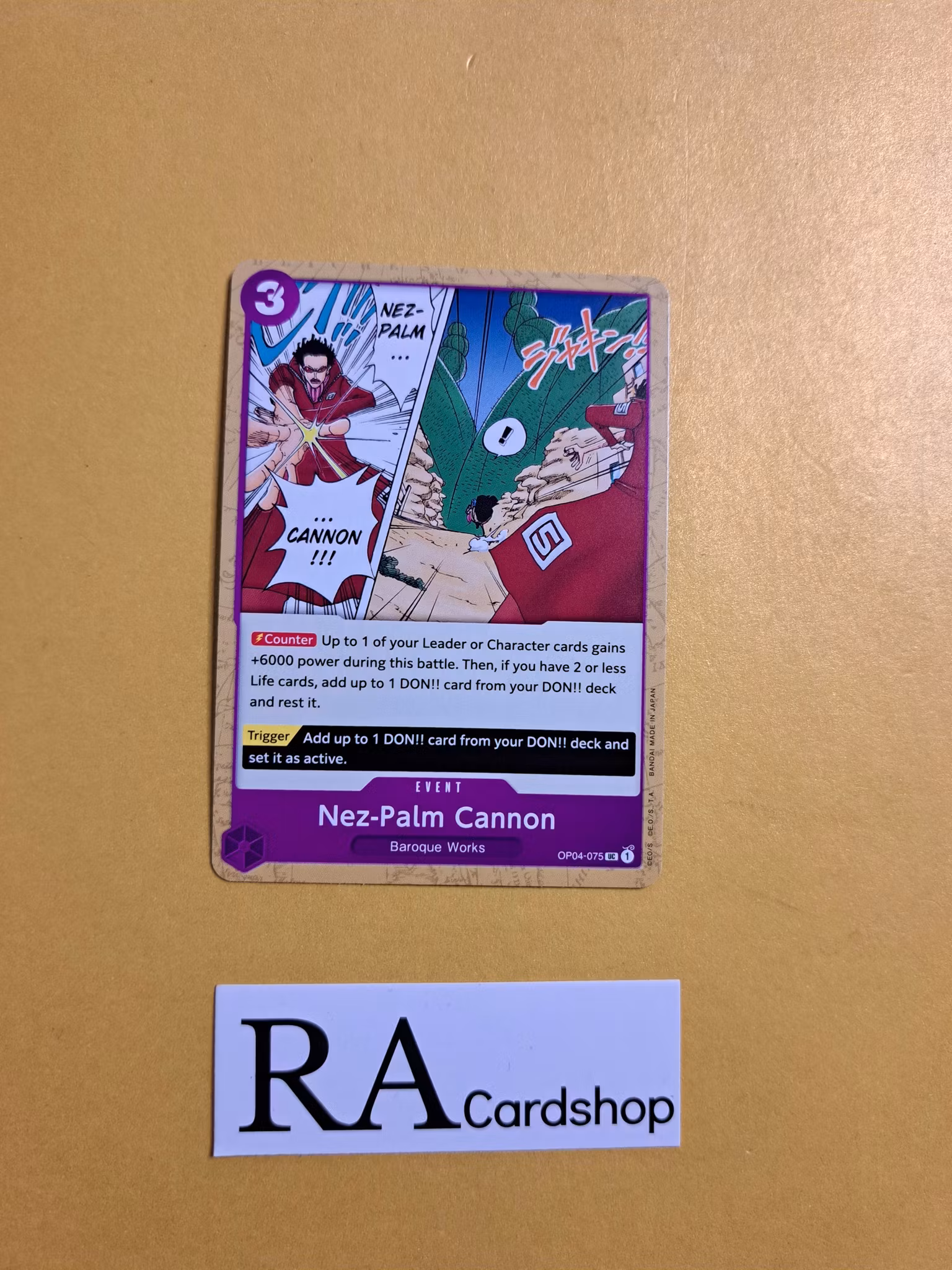 Nez-Palm Cannon Uncommon OP04-075 Kingdoms of Intrigue OP04 One Piece Card Game