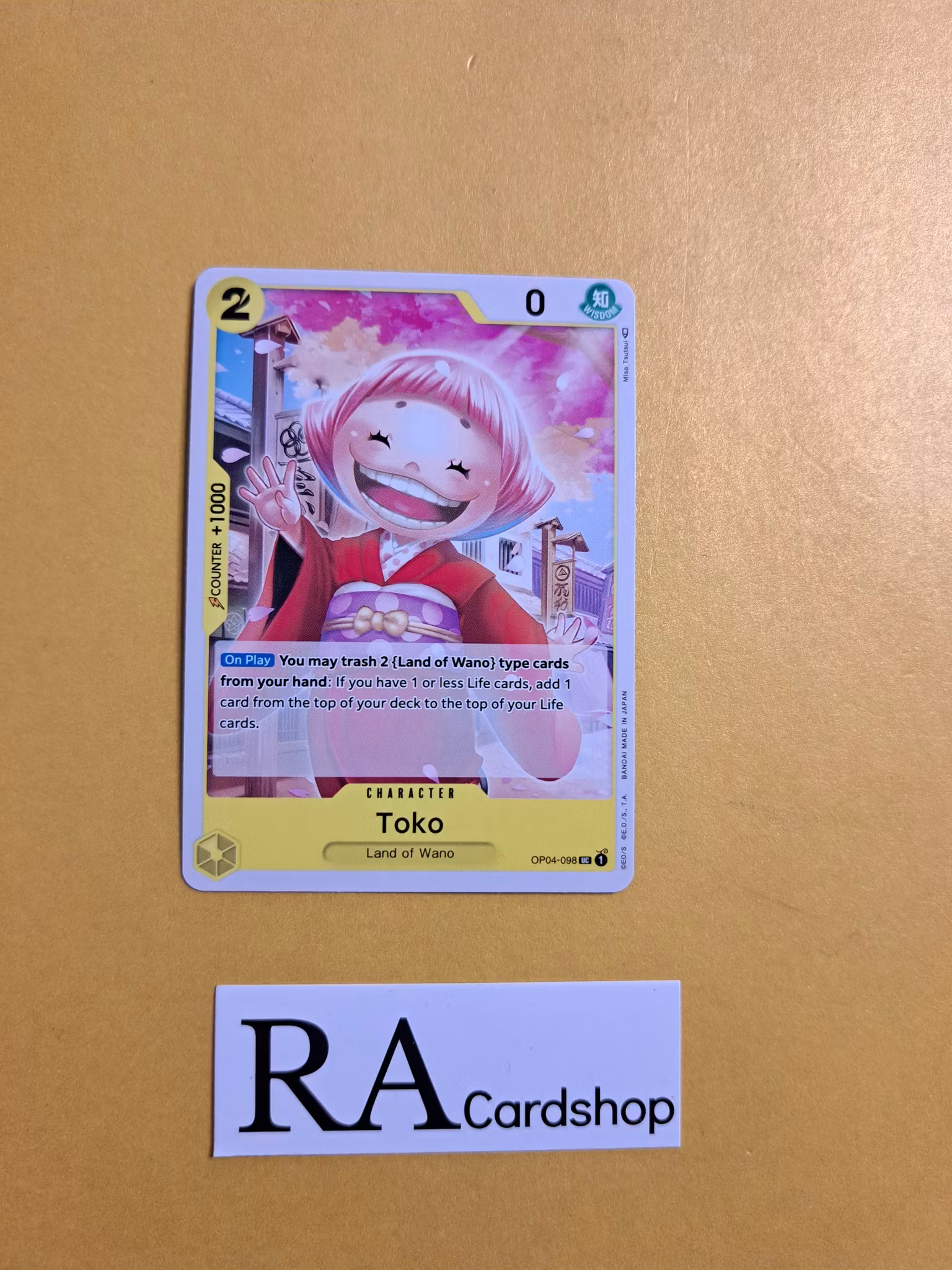 Toko Uncommon OP04-098 Kingdoms of Intrigue OP04 One Piece Card Game