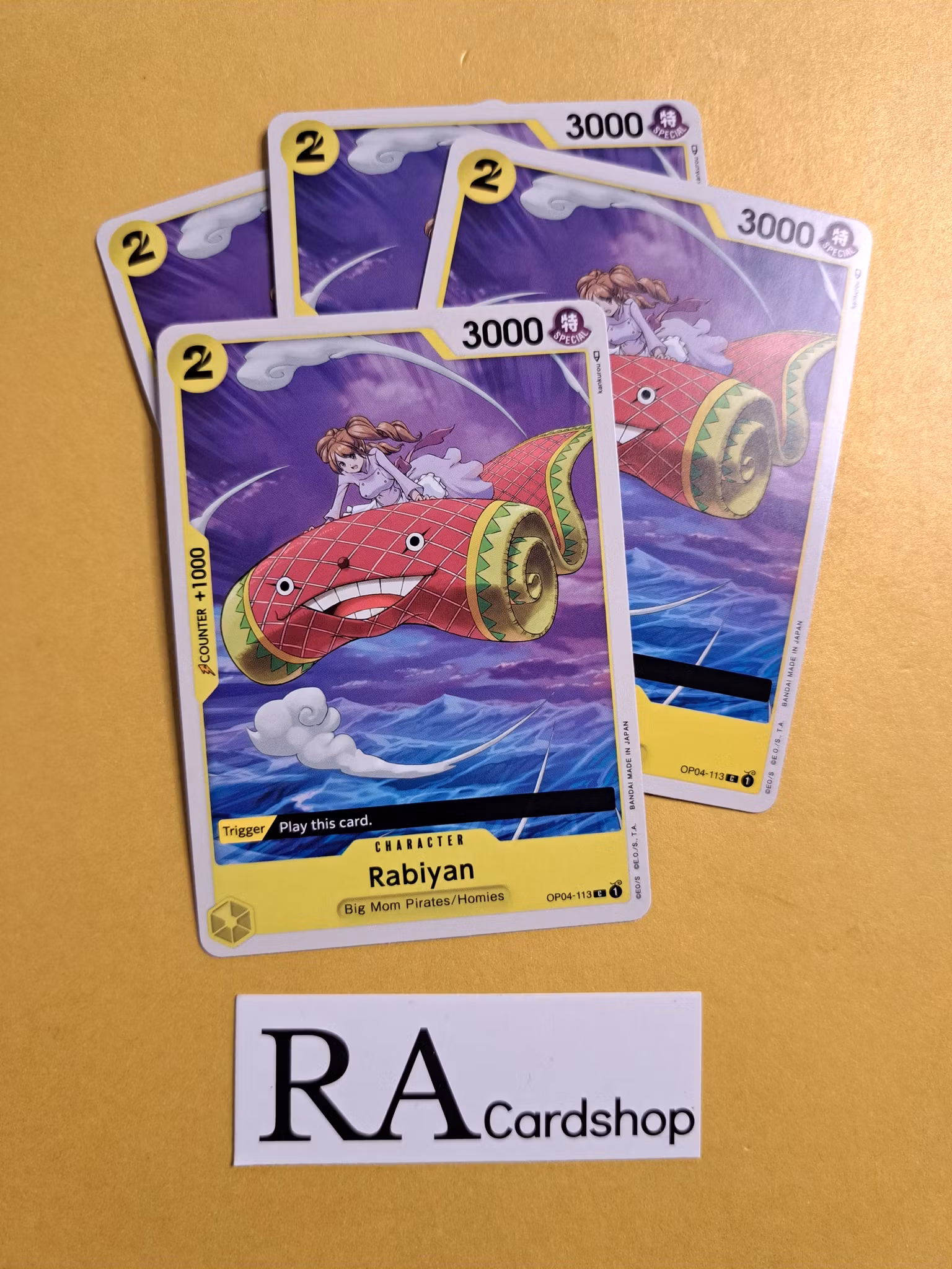 Rabiyan Common Playset OP04-113 Kingdoms of Intrigue OP04 One Piece Card Game