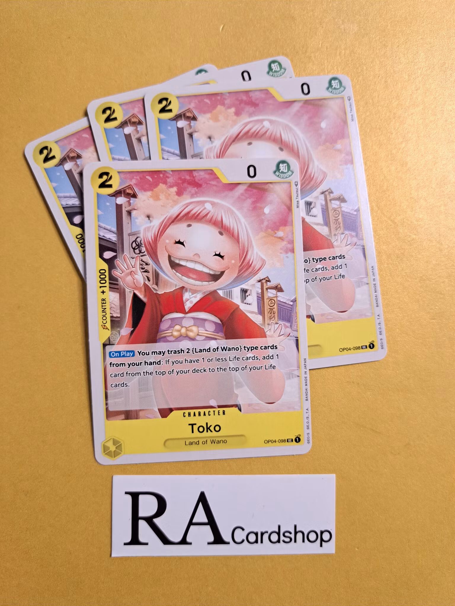 Toko Uncommon Playset OP04-098 Kingdoms of Intrigue OP04 One Piece Card Game