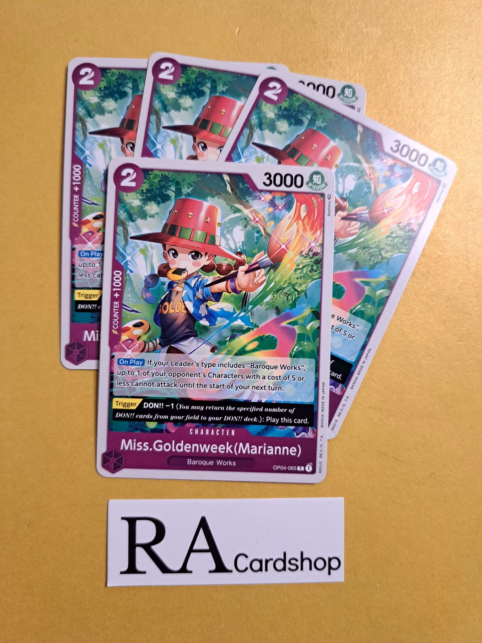Miss.Goldweek(Marianne) Common Playset OP04-065 Kingdoms of Intrigue OP04 One Piece Card Game