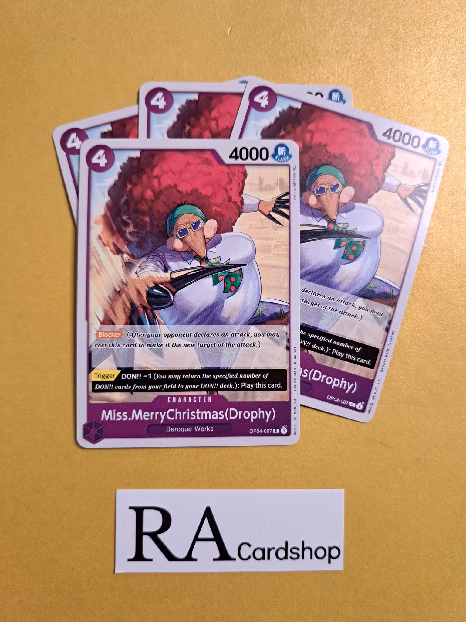 Miss.MerryChristmas(Drophy) Common Playset OP04-067 Kingdoms of Intrigue OP04 One Piece Card Game