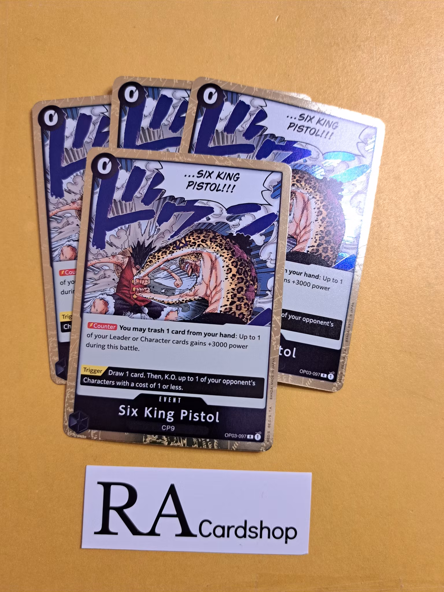 Six King Pistol Rare Full Playset OP03-097 Pillar of Strenght One Piece Card Game