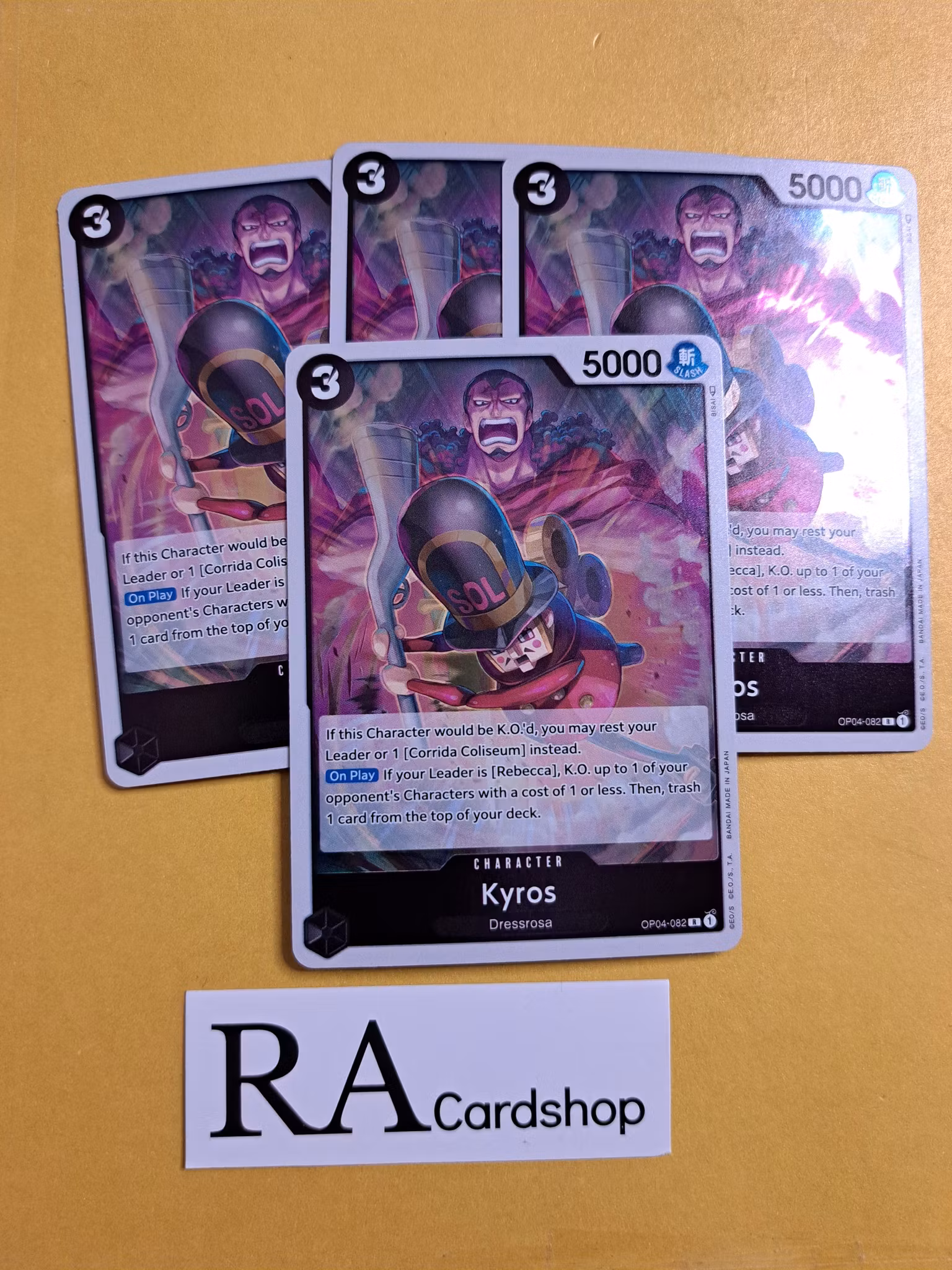 Kyros Rare Playset OP04-082 Kingdoms of Intrigue OP04 One Piece