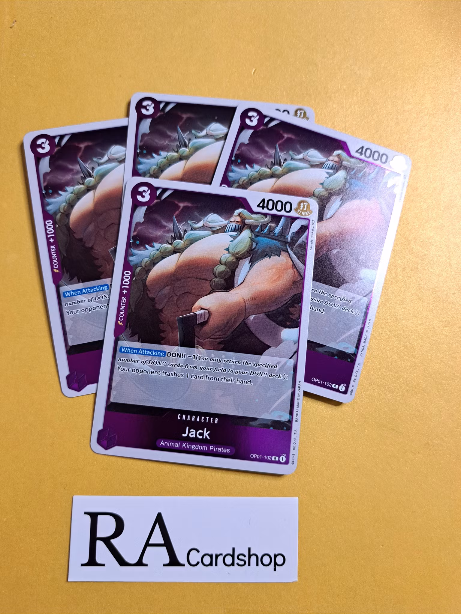 Jack Rare Playset OP01-102 Romance Dawn One Piece Card Game