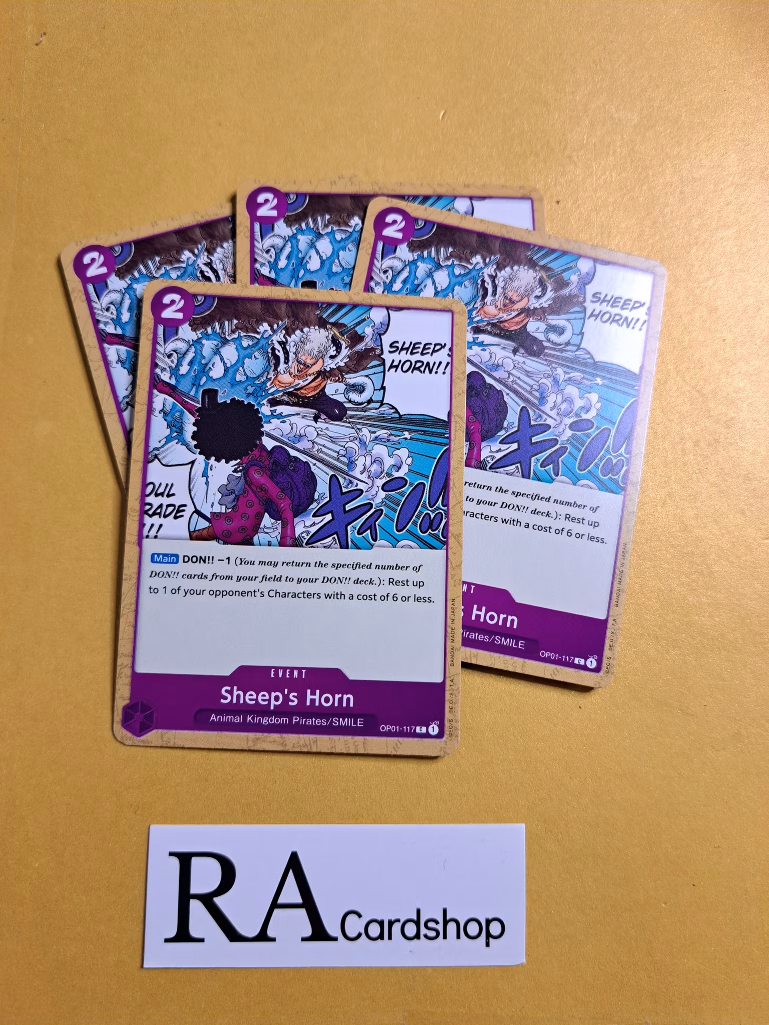 Sheeps Horn Common Playset OP01-117 Romance Dawn One Piece Card Game