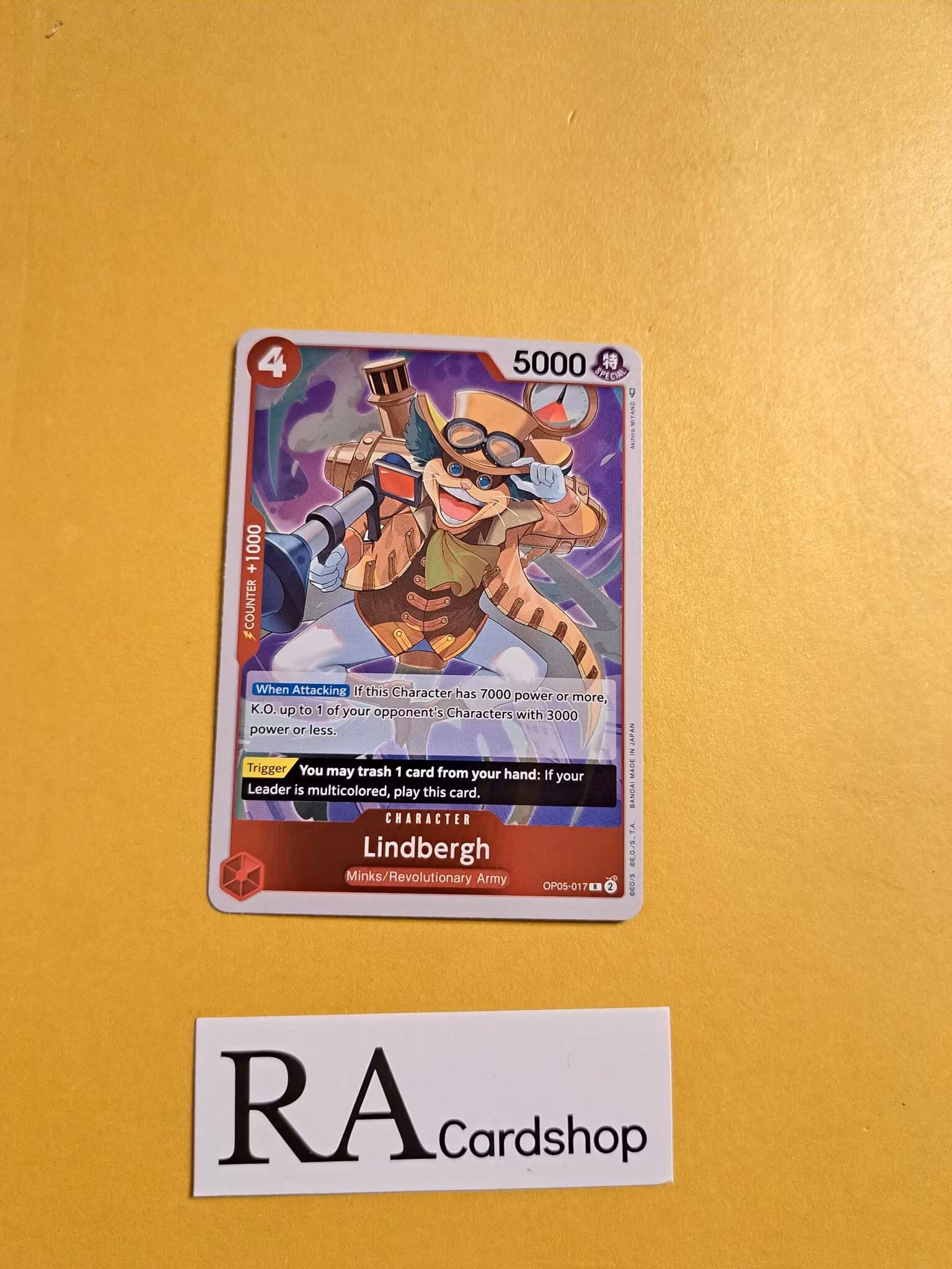 Lindbergh Rare OP06-017 Wings of the Captain OP06 One Piece Card Game