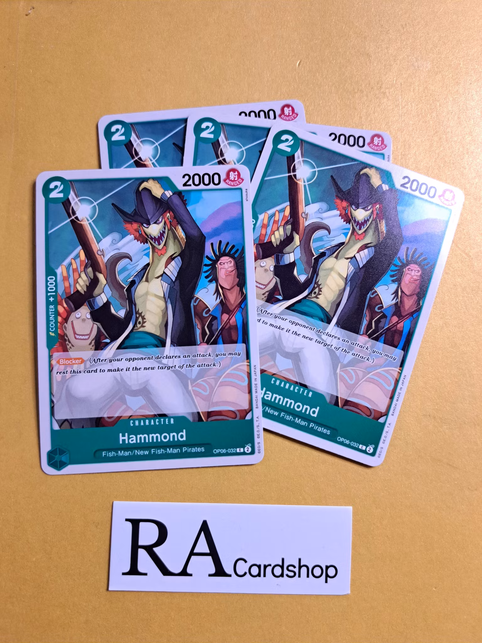 Hammond Common Playset OP06-032 Wings of the Captain OP06 One Piece Card Game