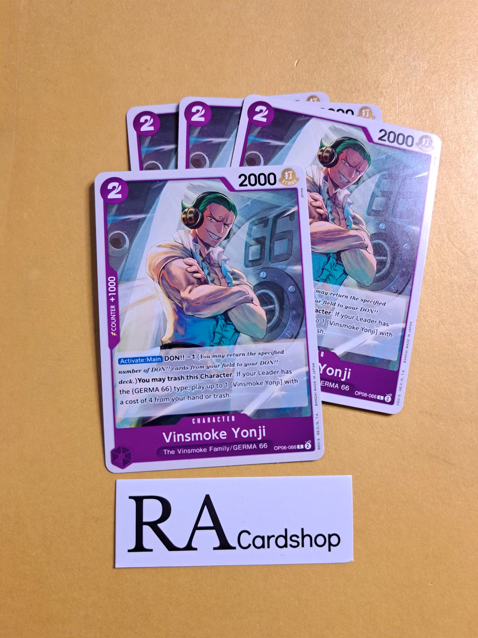 Vinsmoke Yonji Common Playset OP06-066 Wings of the Captain OP06 One Piece Card Game