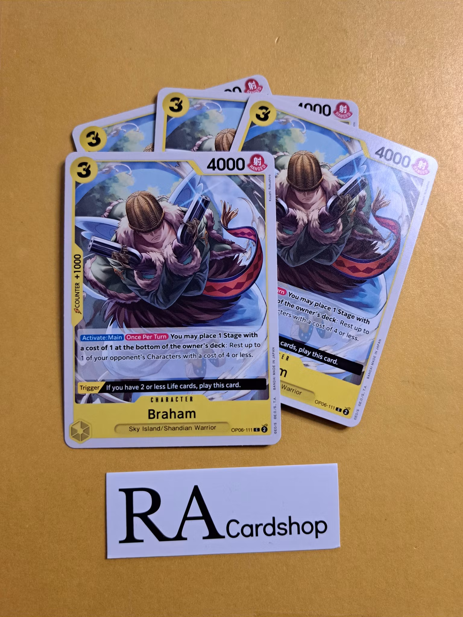 Braham Common Playset OP06-111 Wings of the Captain OP06 One Piece Card Game