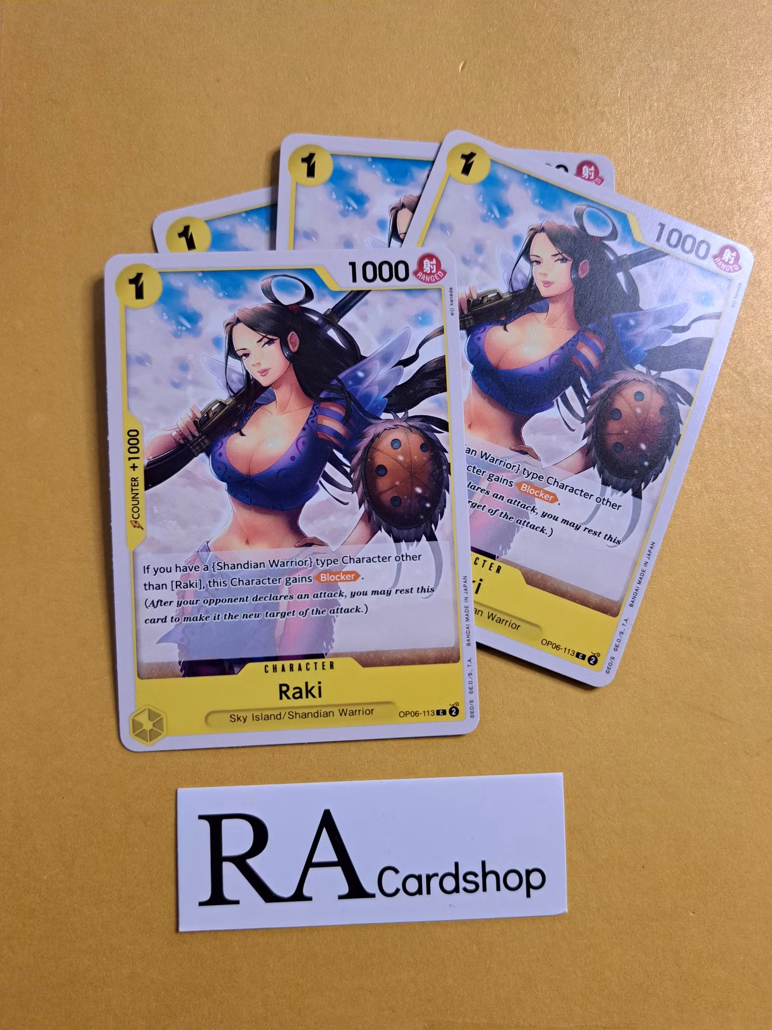 Raki Common Playset OP06-113 Wings of the Captain OP06 One Piece Card Game
