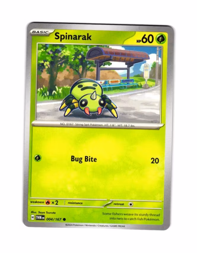 Spinarak Common 004/167 Twilight Masquerade Pokemon