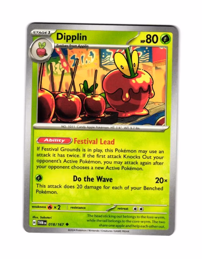 Dipplin Uncommon 018/167 Twilight Masquerade Pokemon