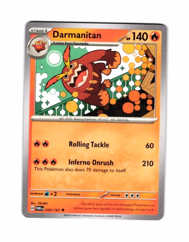 Darmanitan Uncommon 035/167 Twilight Masquerade Pokemon