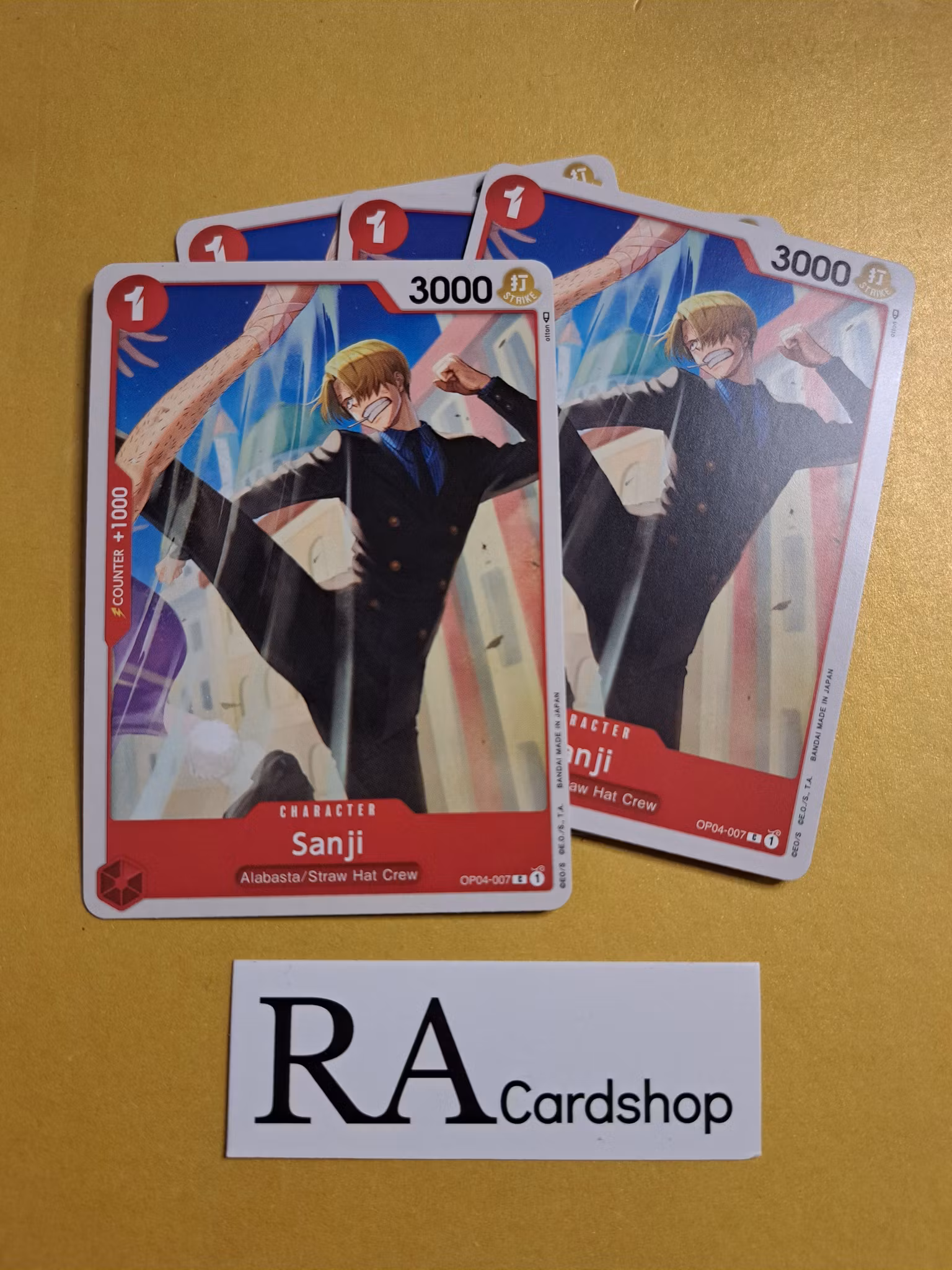 Sanji Common Playset OP04-007 Kingdoms of Intrigue OP04 One Piece Card Game