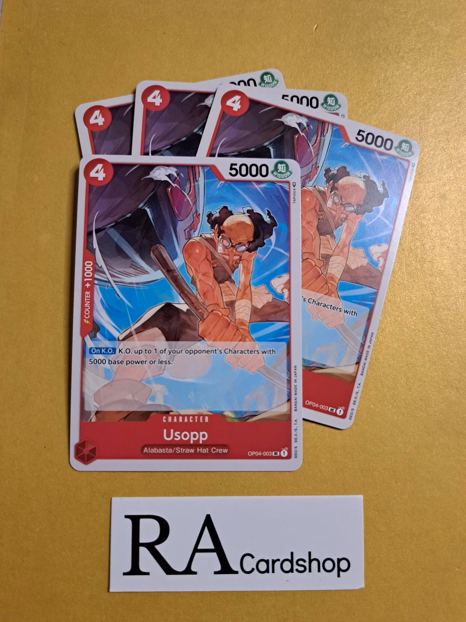 Usopp Uncommon Playset OP04-003 Kingdoms of Intrigue OP04 One Piece Card Game