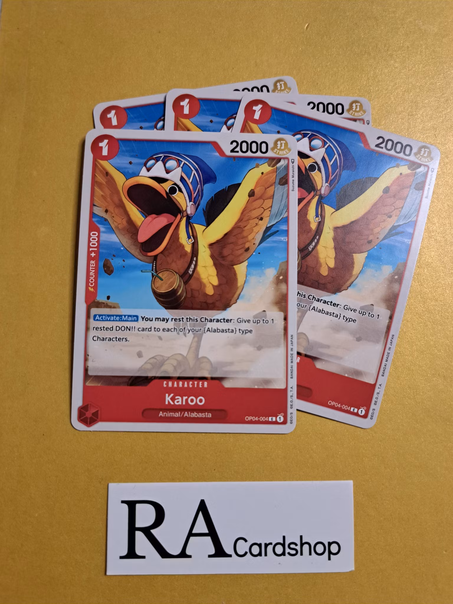 Karoo Common Playset OP04-004 Kingdoms of Intrigue OP04 One Piece Card Game