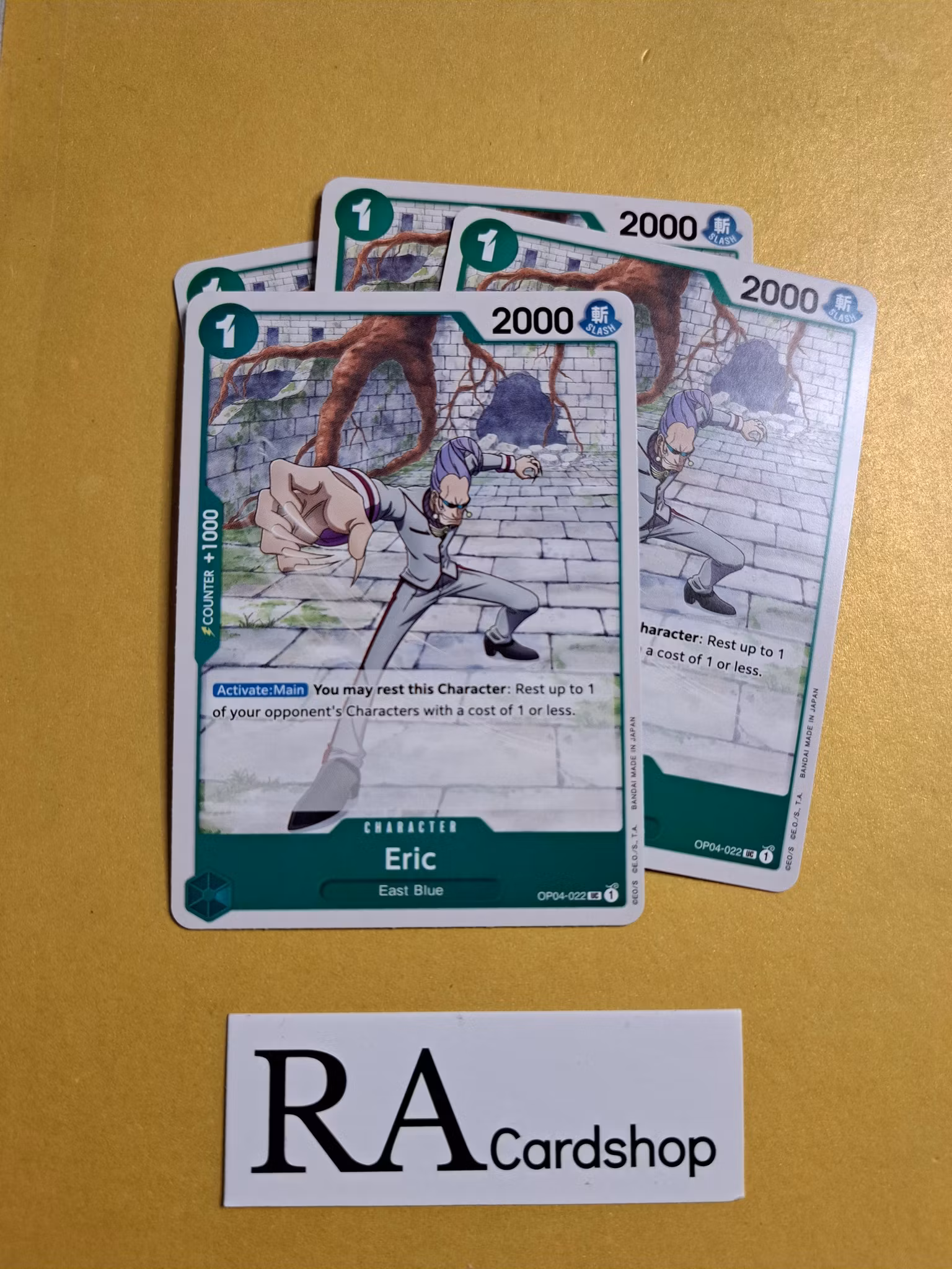 Eric Uncommon Playset OP04-022 Kingdoms of Intrigue OP04 One Piece Card Game