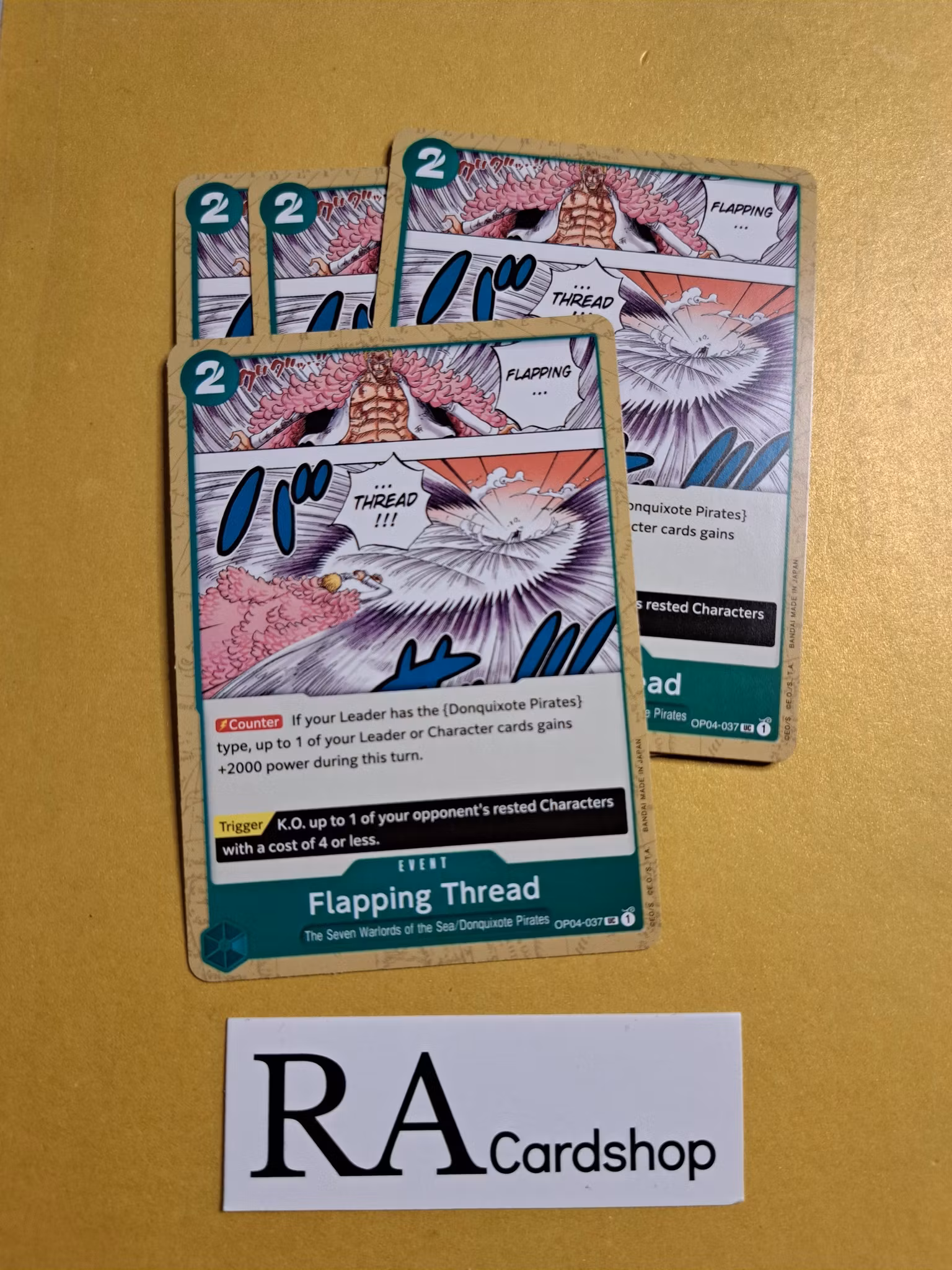 Flapping Thread Uncommon Playset OP04-037 Kingdoms of Intrigue OP04 One Piece Card Game